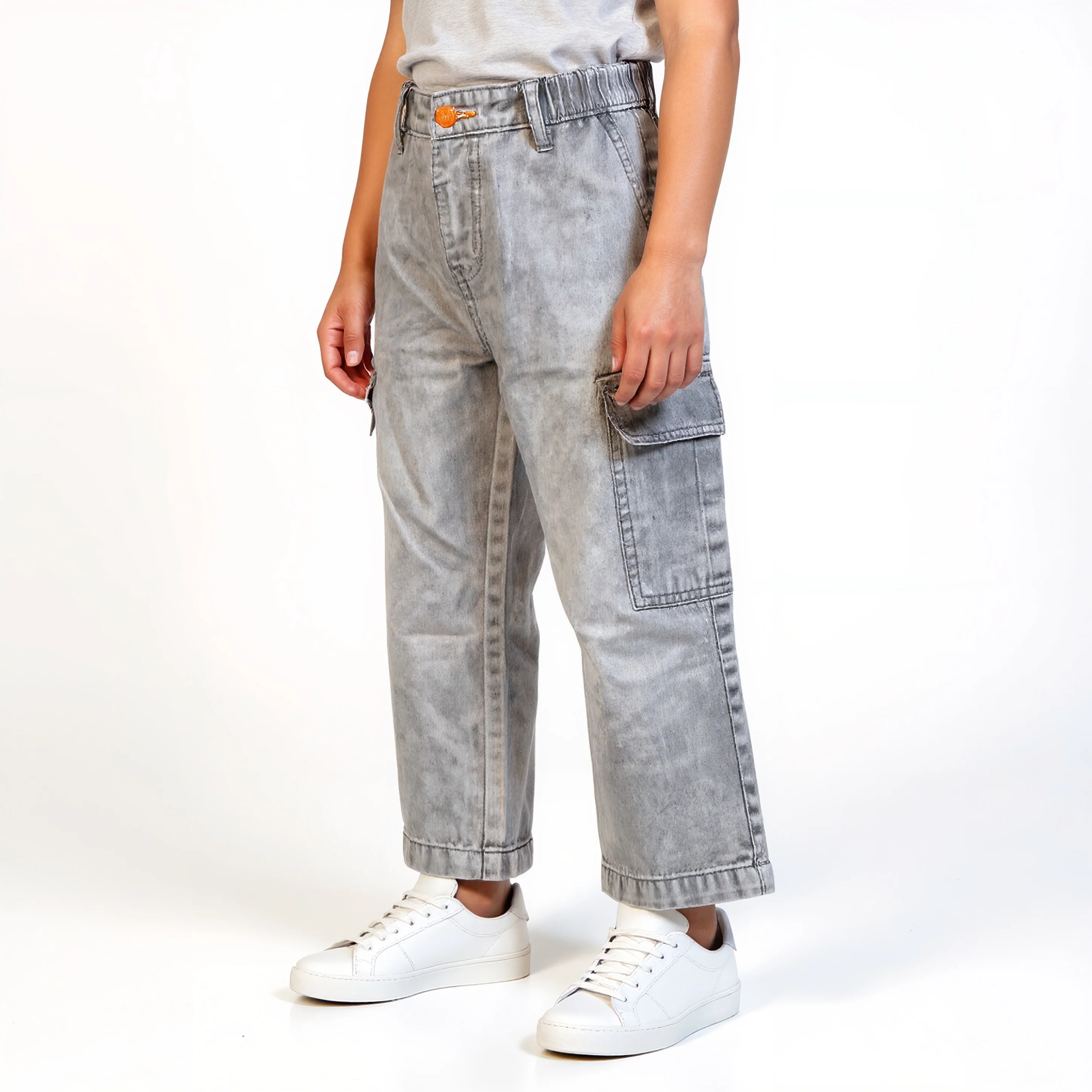 Relaxed Fit Heavily Washed Boys Joggers - Image 8