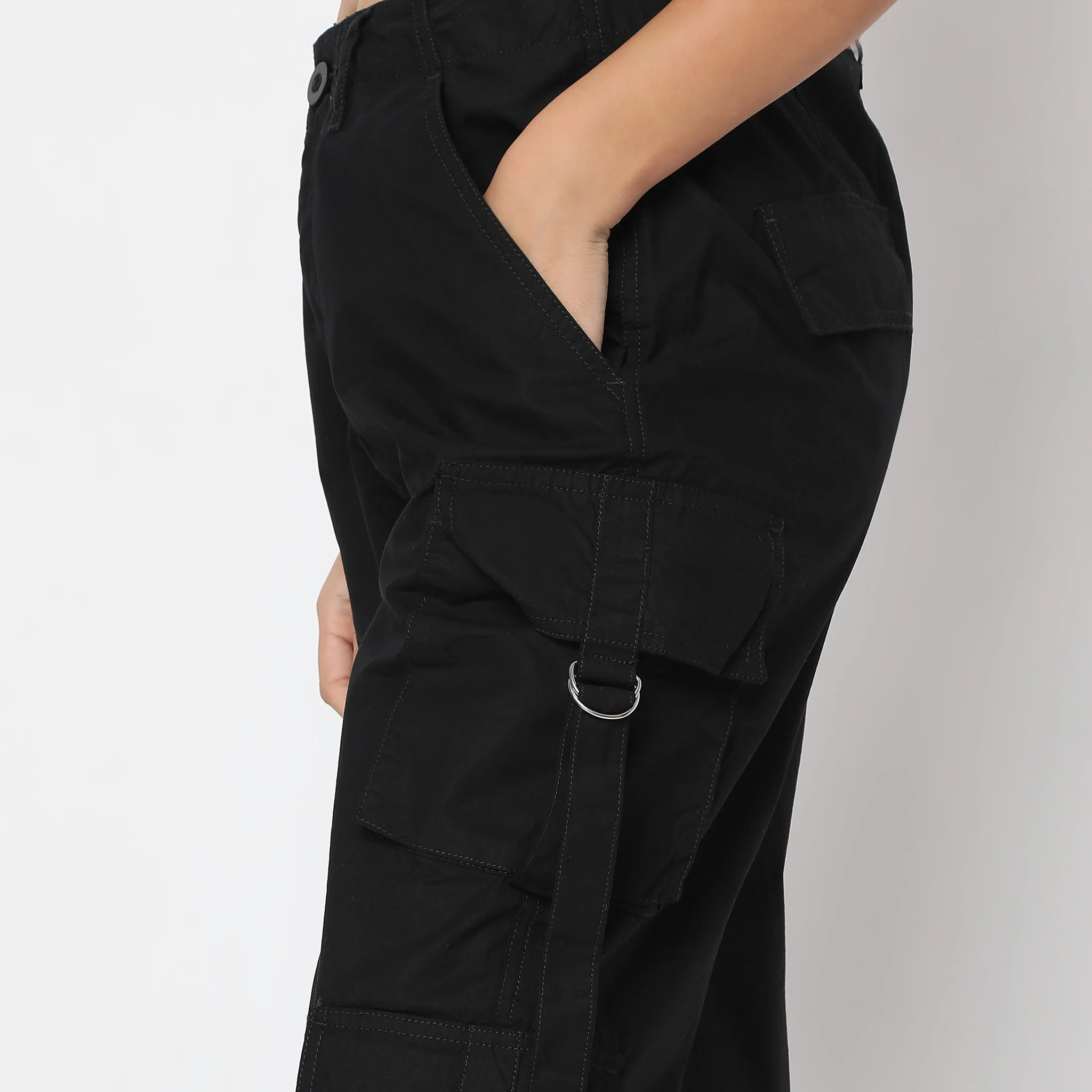 Relaxed Fit High Rise Cargos - Image 6