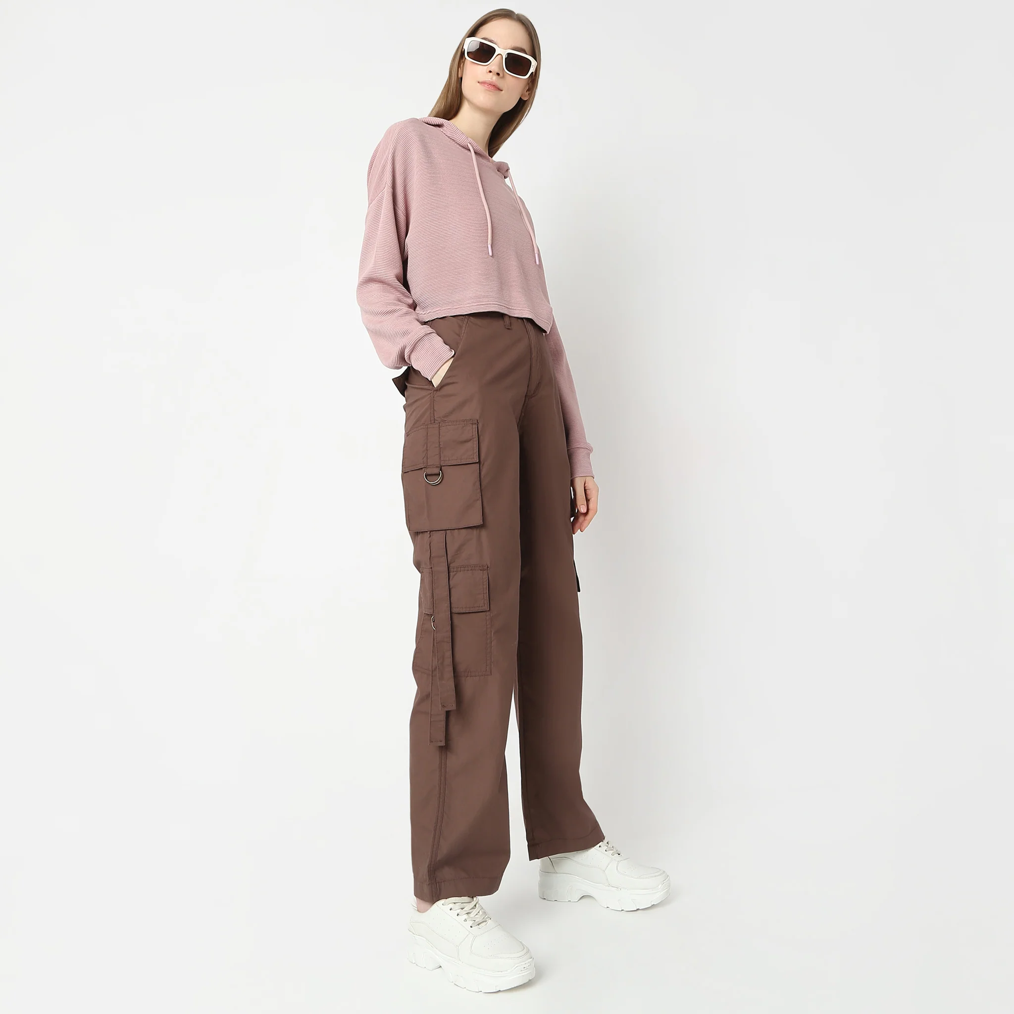 Relaxed Fit High Rise Cargos - Image 7