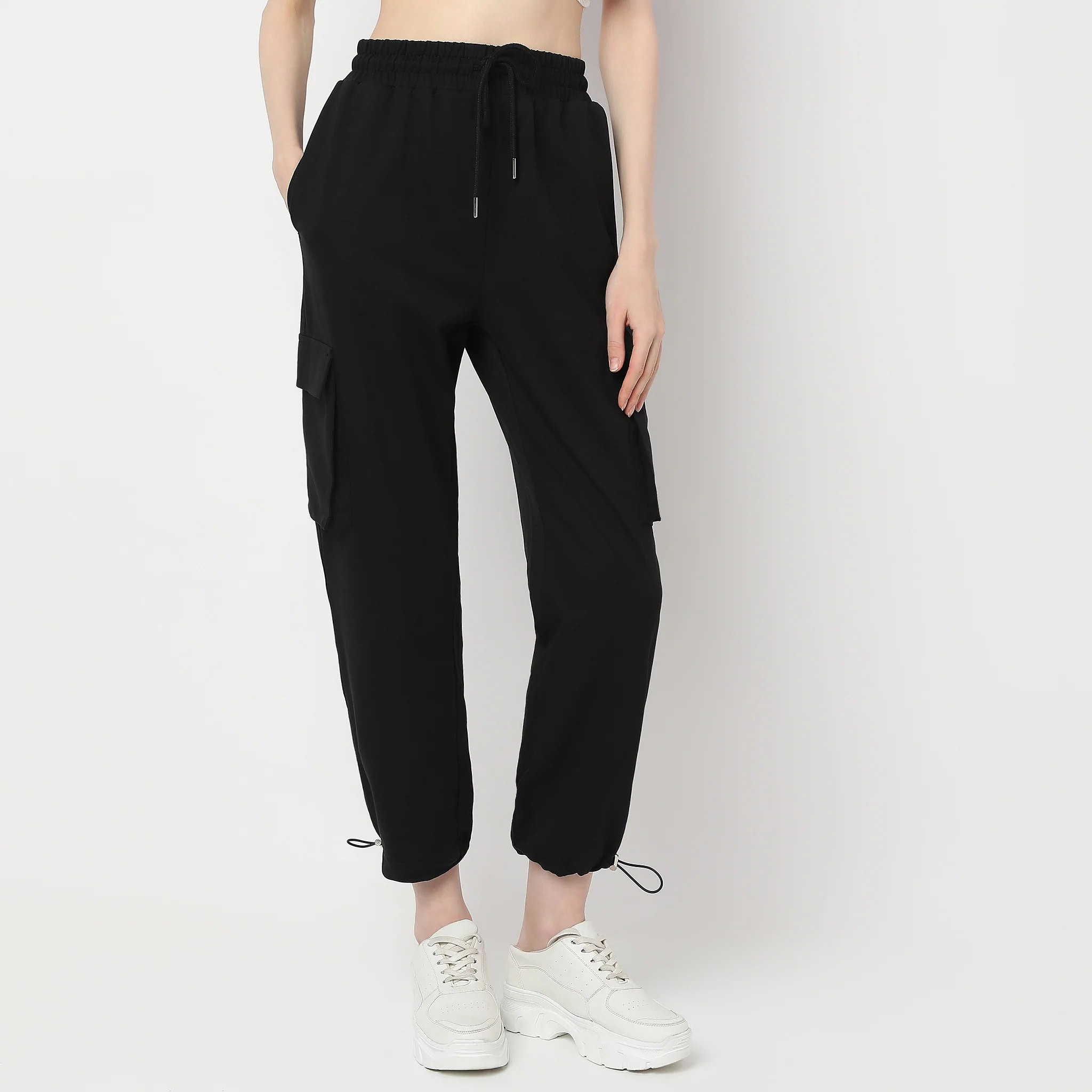 Relaxed Fit High Rise Joggers - Image 2