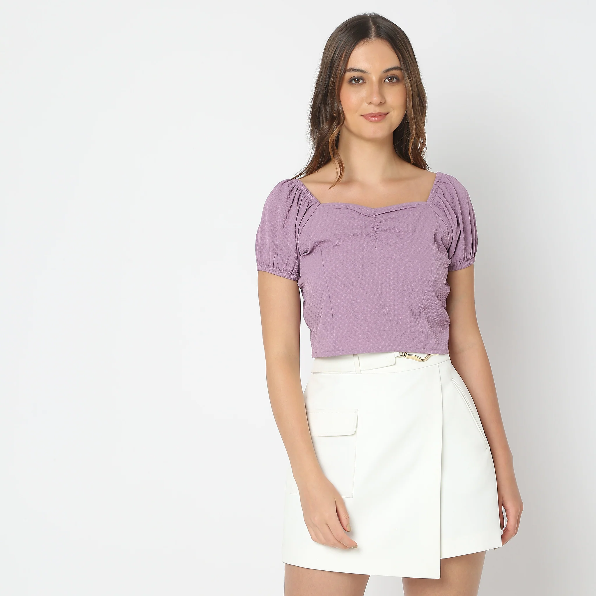 Relaxed Fit Printed Crop Top - Image 2