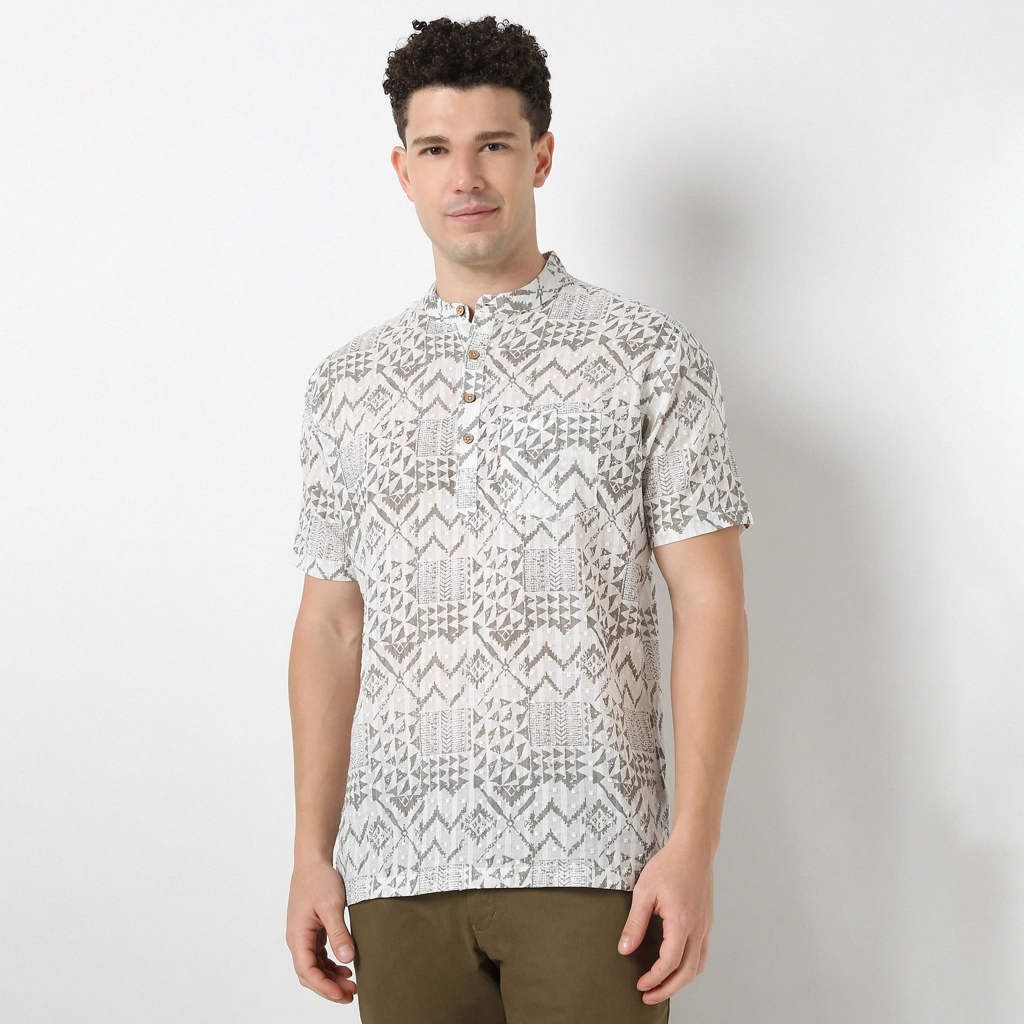 Relaxed Fit Printed Short Kurta - Image 2