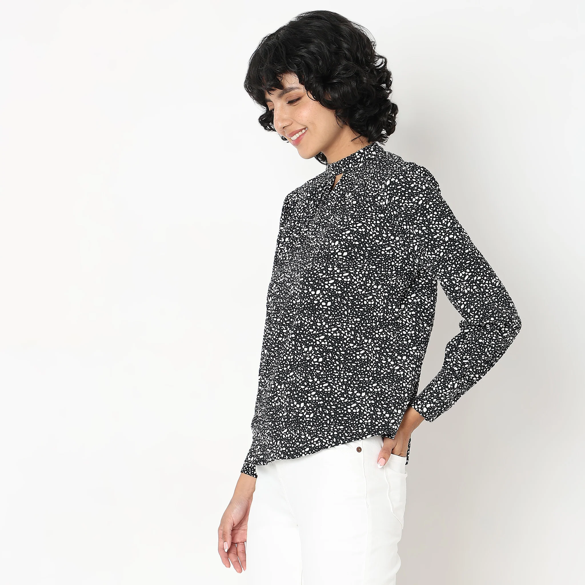 Relaxed Fit Printed Top - Image 5
