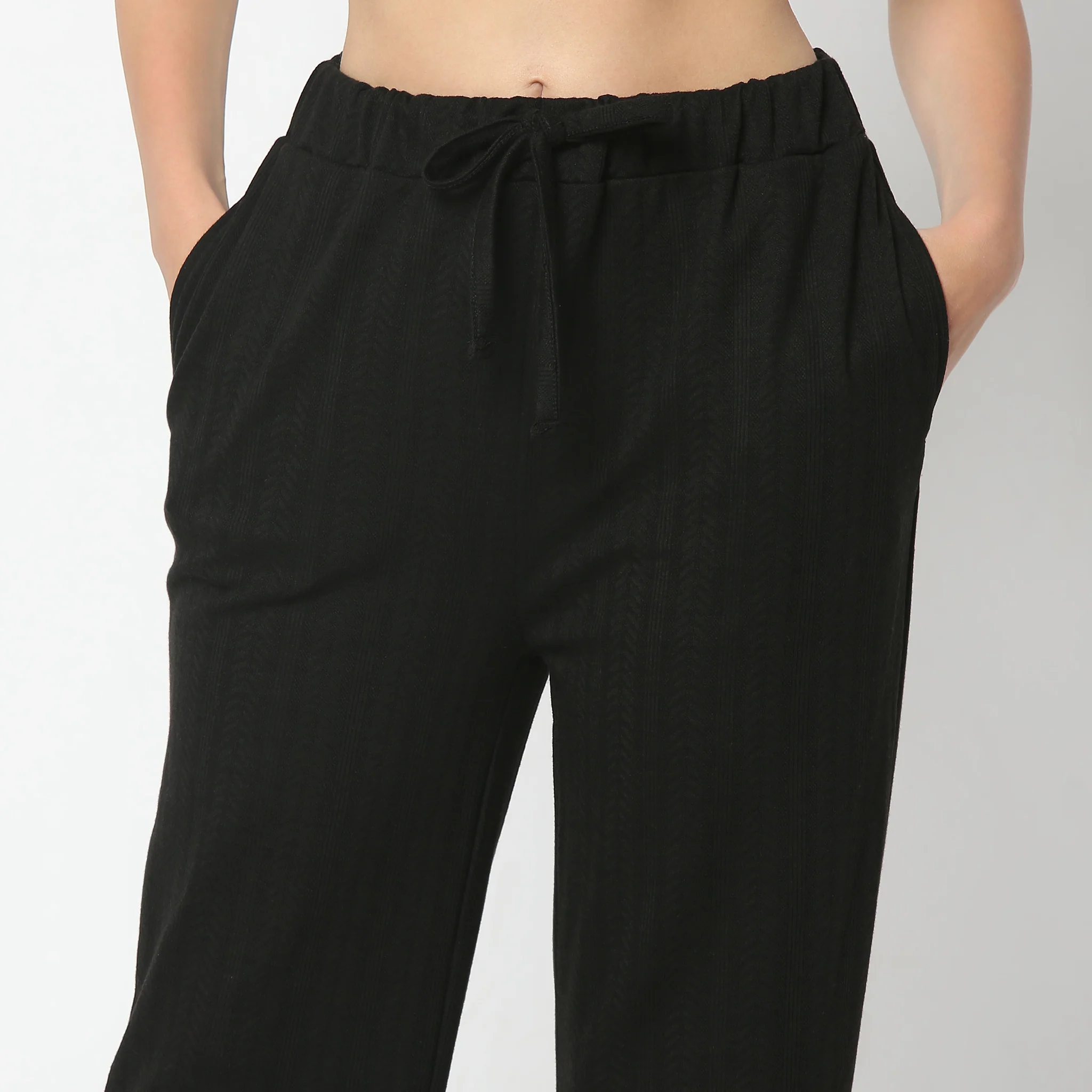 Relaxed Fit Ankle Length High Rise Palazzos - Image 4