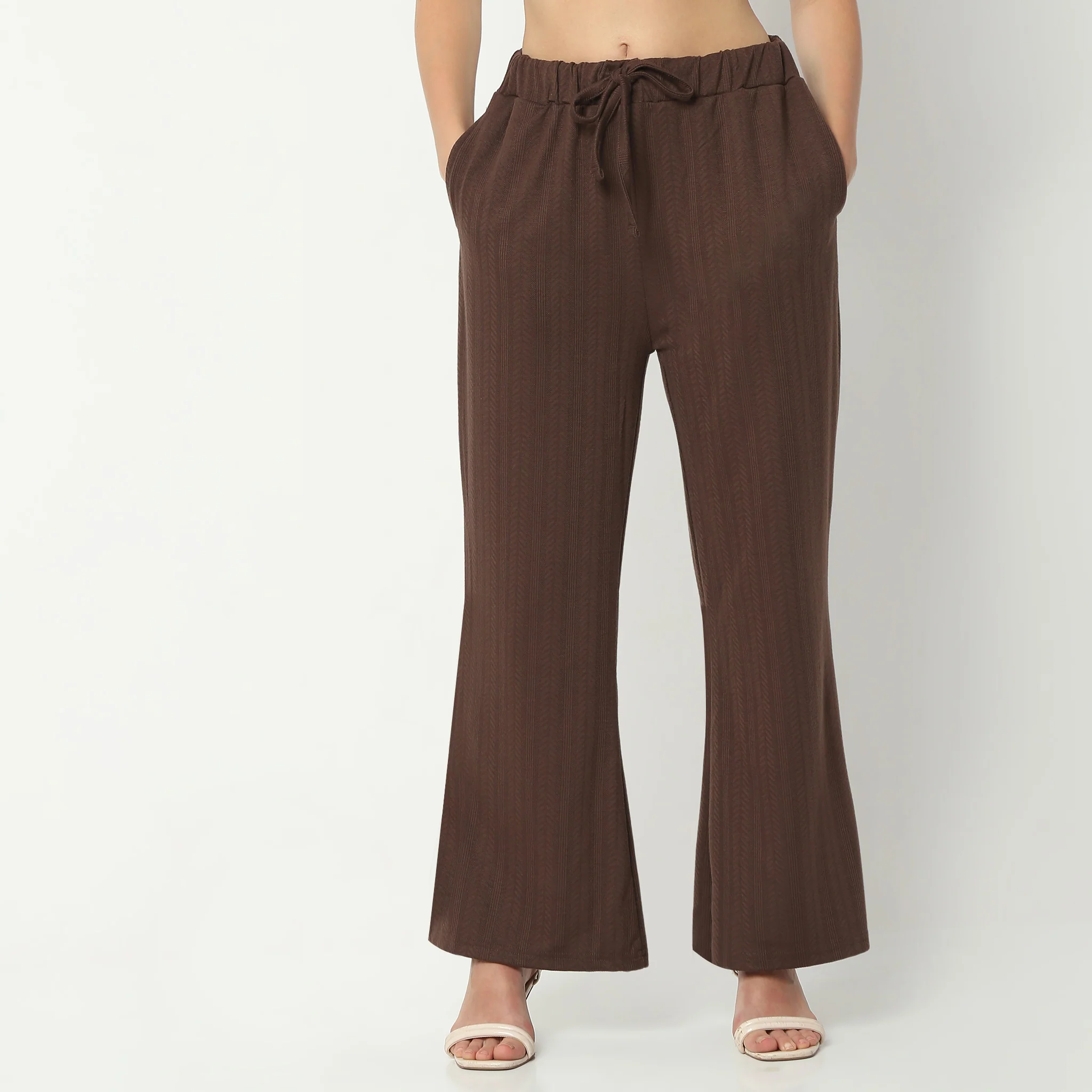 Relaxed Fit Ankle Length High Rise Palazzos - Image 7