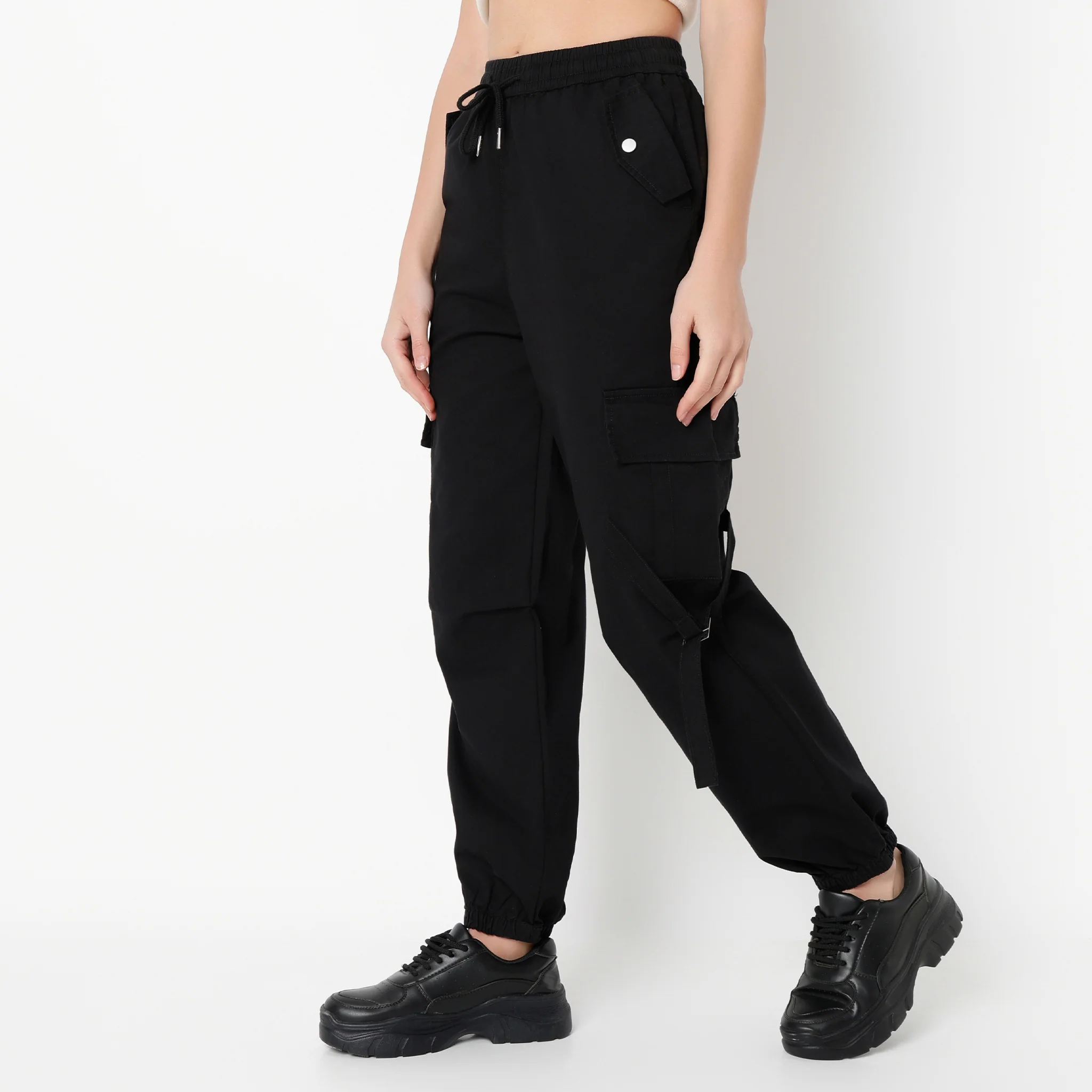 Relaxed Fit Ankle Length High Rise Pants - Image 10