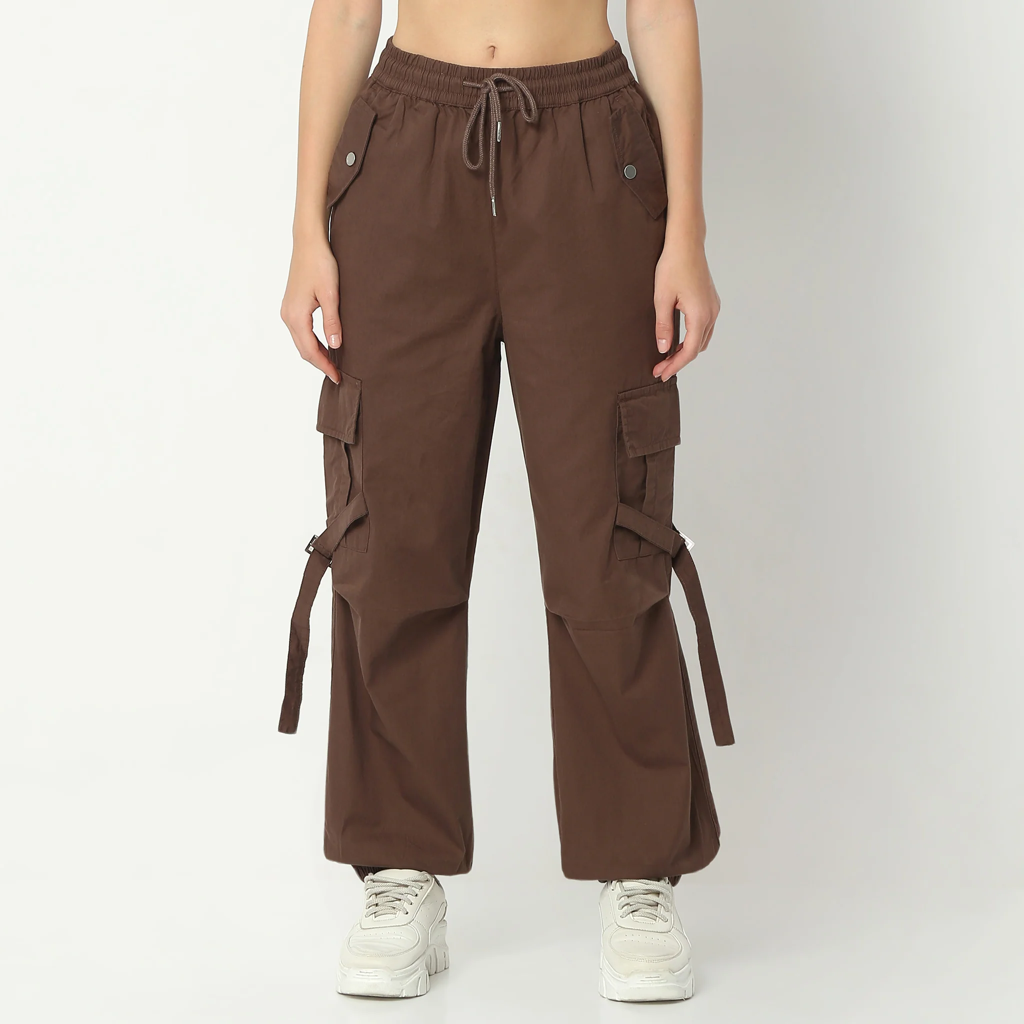 Relaxed Fit Ankle Length High Rise Pants - Image 2