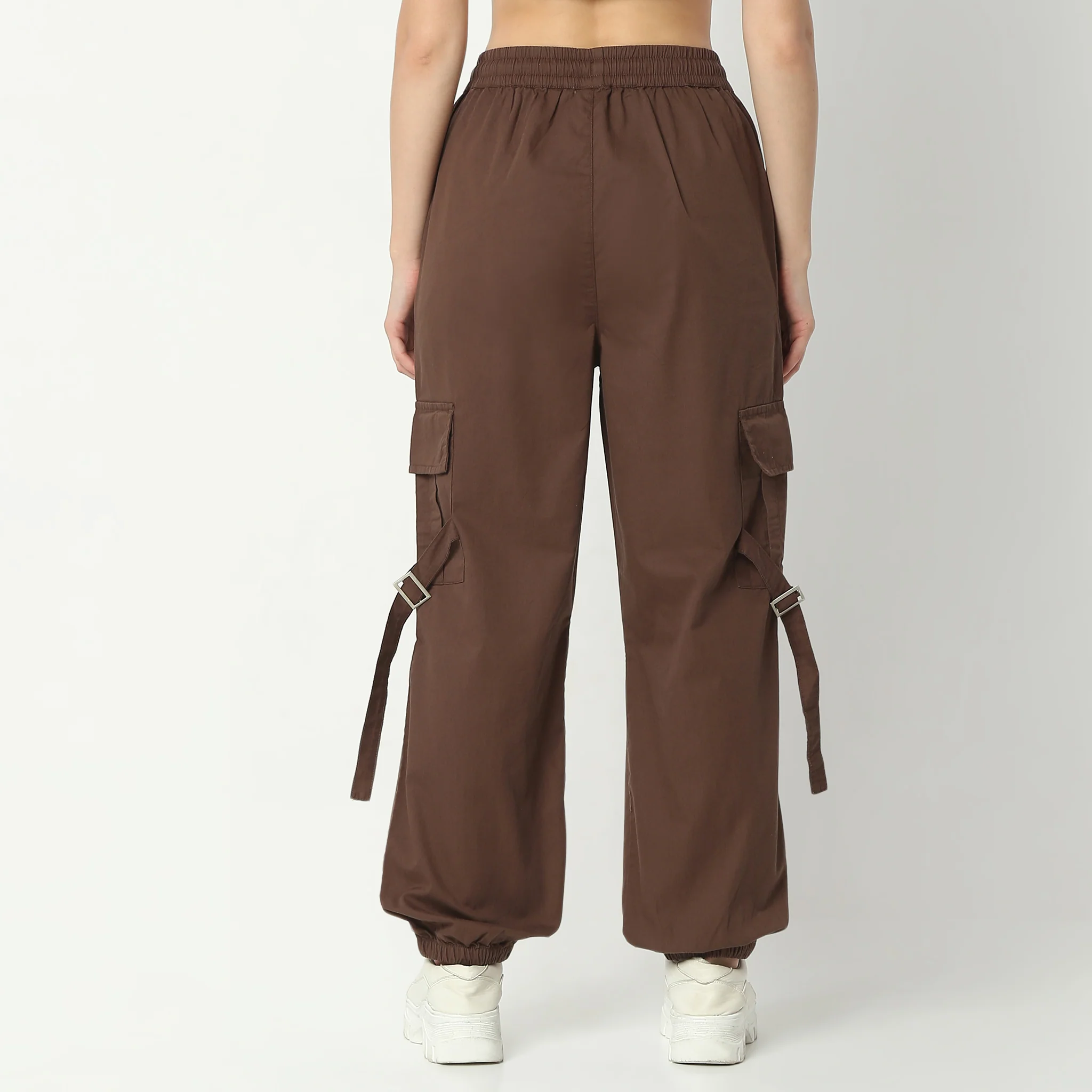 Relaxed Fit Ankle Length High Rise Pants - Image 3