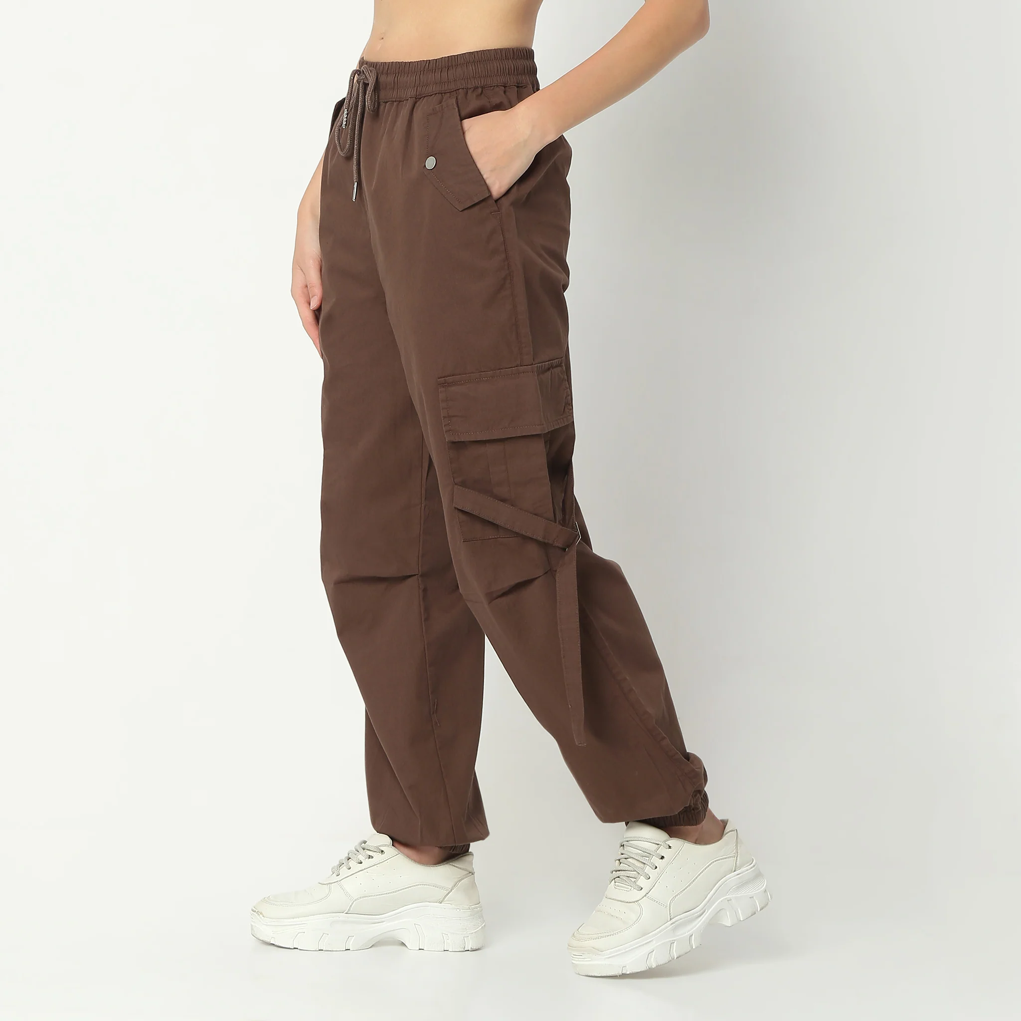 Relaxed Fit Ankle Length High Rise Pants - Image 5