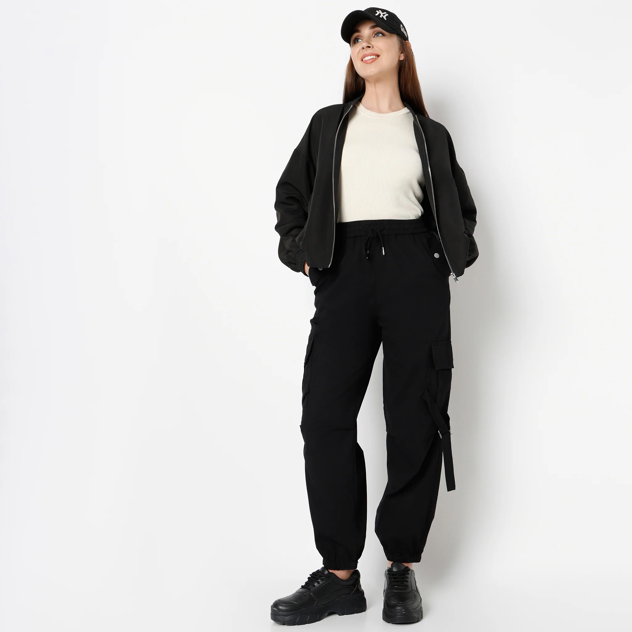 Relaxed Fit Ankle Length High Rise Pants - Image 6
