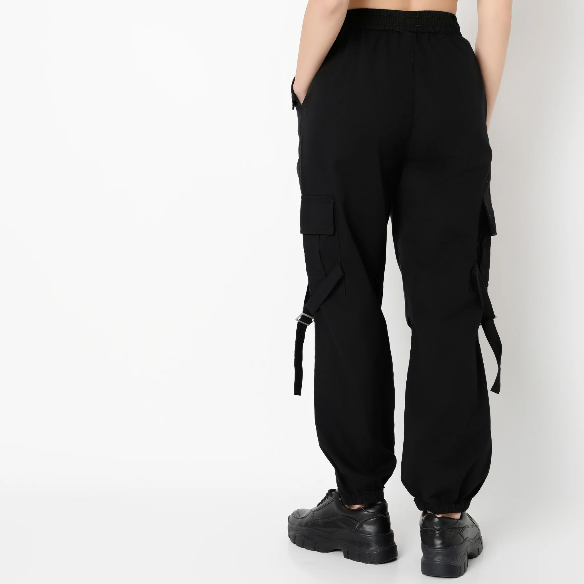 Relaxed Fit Ankle Length High Rise Pants - Image 8