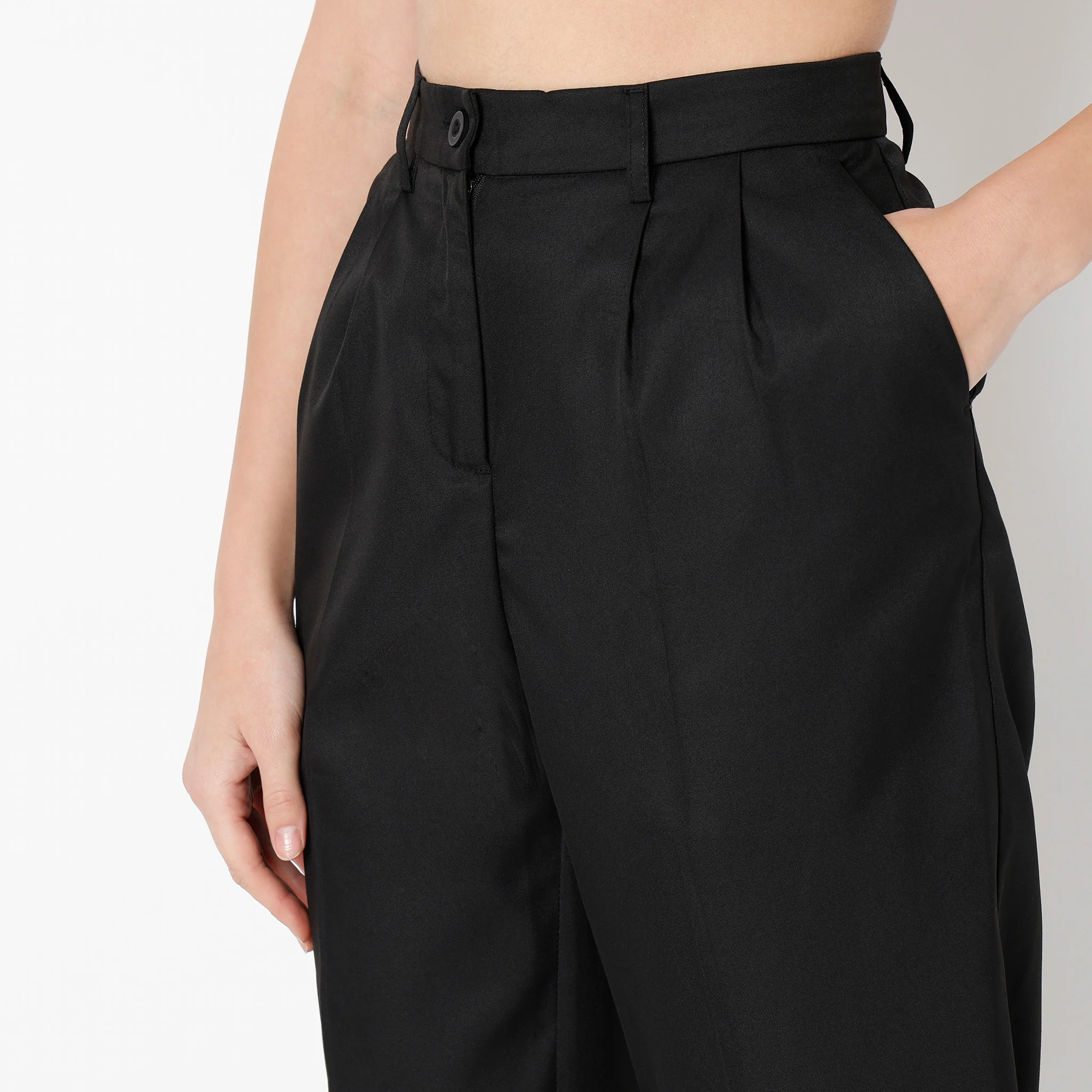 Ankle Length Relaxed Fit Solid Betty Pants - Image 4