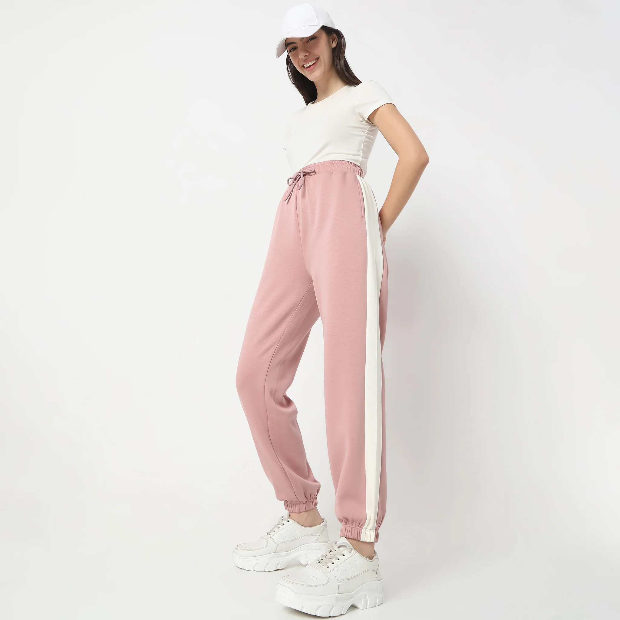Relaxed Fit Ankle Length High Rise Joggers