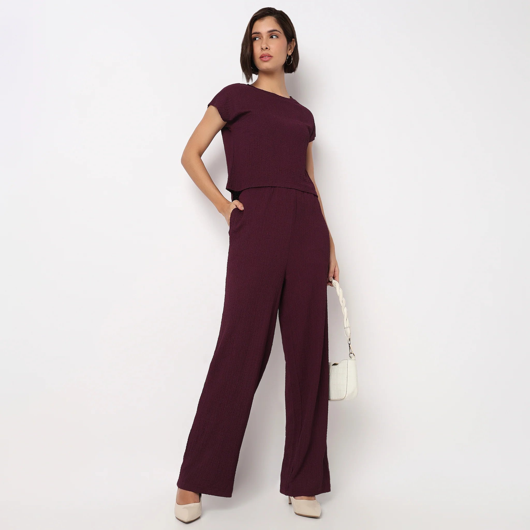 Relaxed Fit High Rise Palazzo With Elasticated Waistband - Image 16