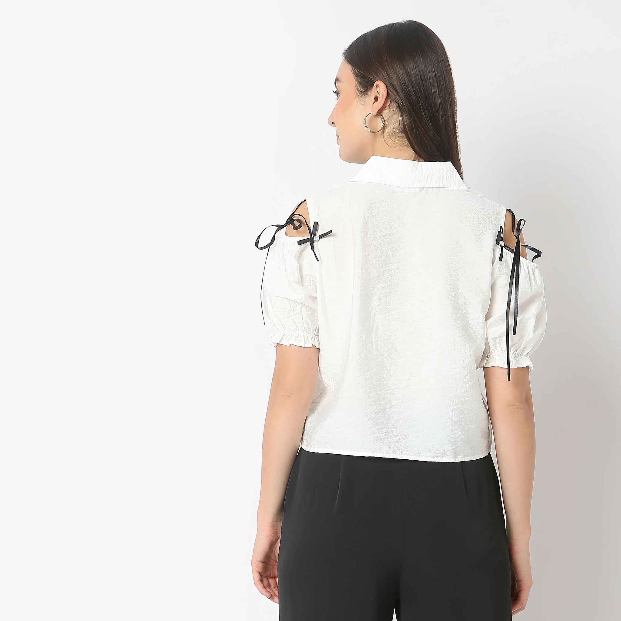 Relaxed Fit Solid Shirt - Image 3