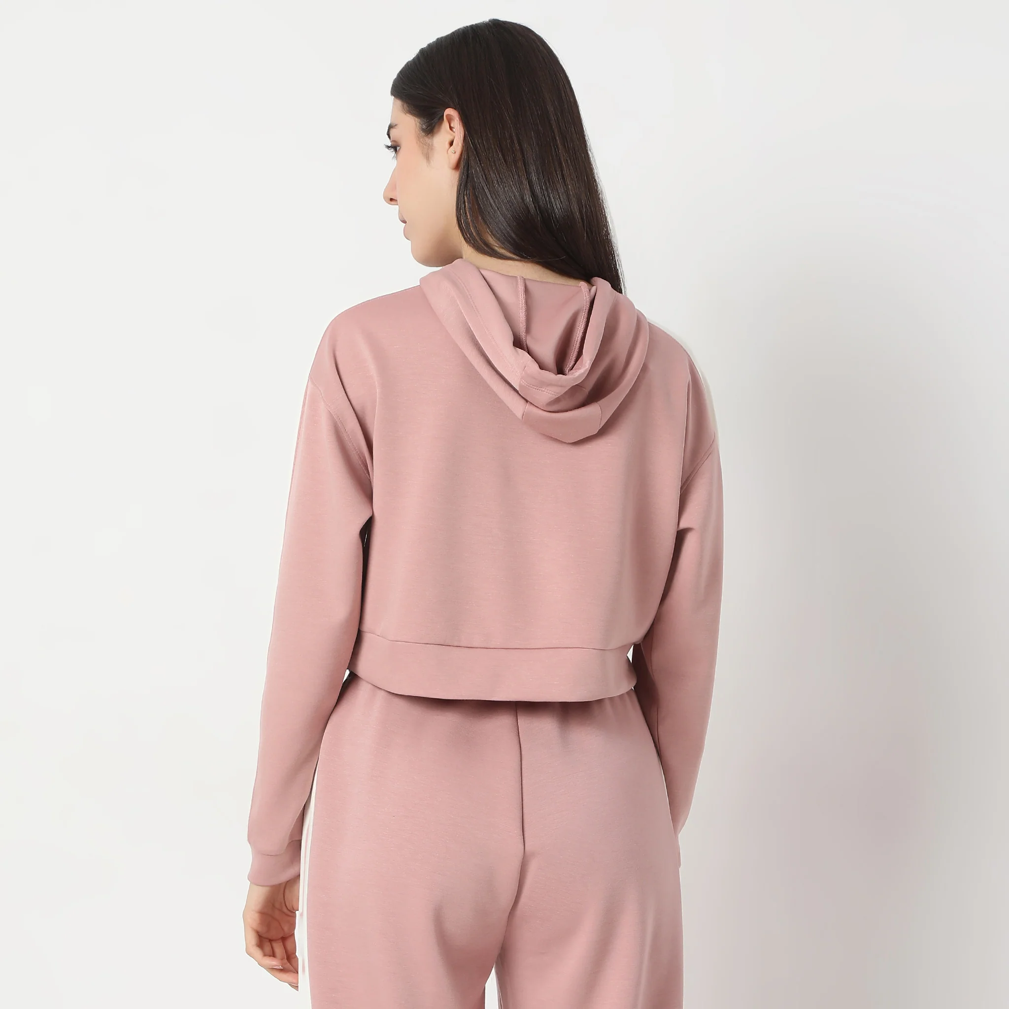 Relaxed Fit Full Sleeve With Hoodie And Drawstring T-Shirt - Image 3