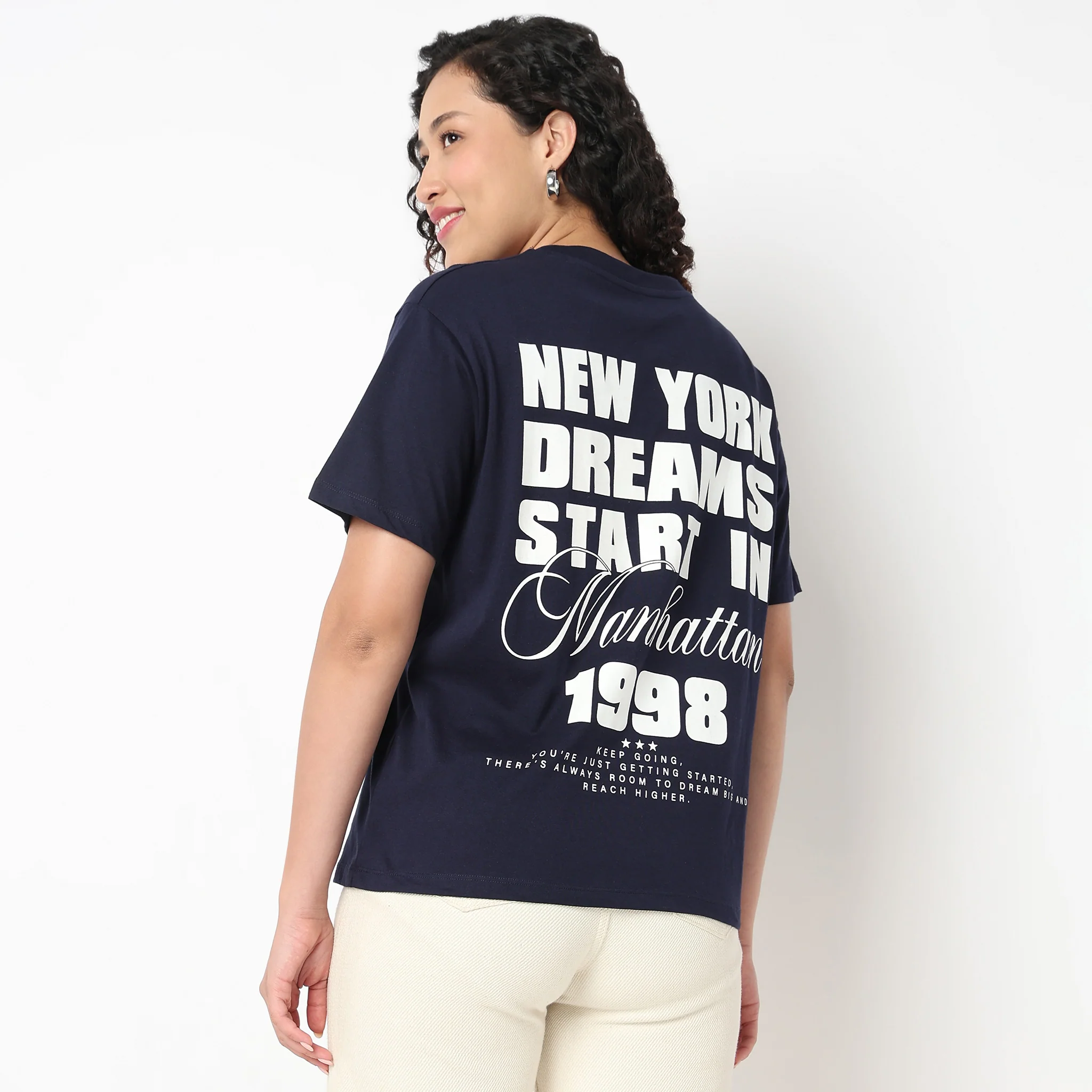 Round Neck Back Print Tees - Image 3