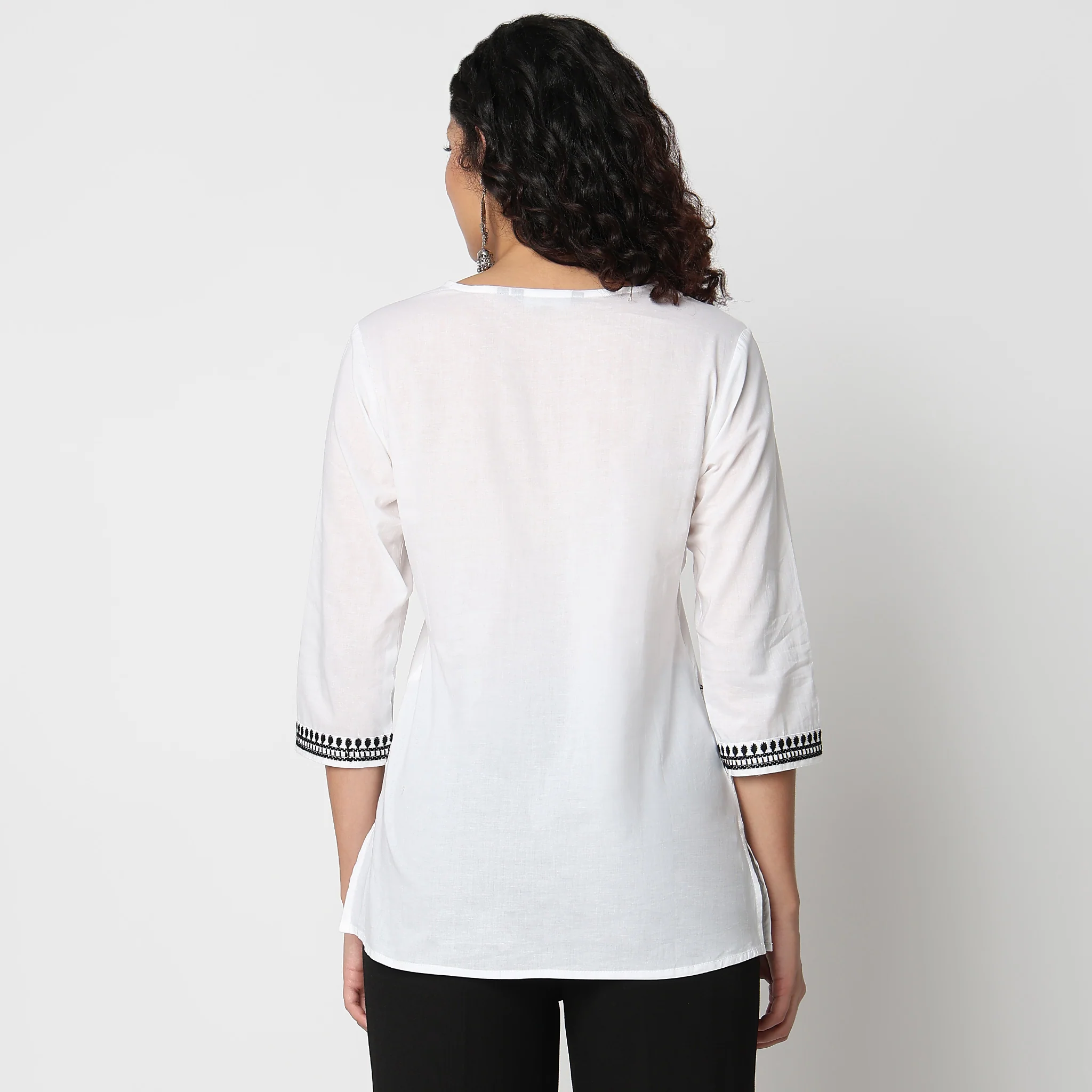 Round Neck Embroidered Top - Image 3