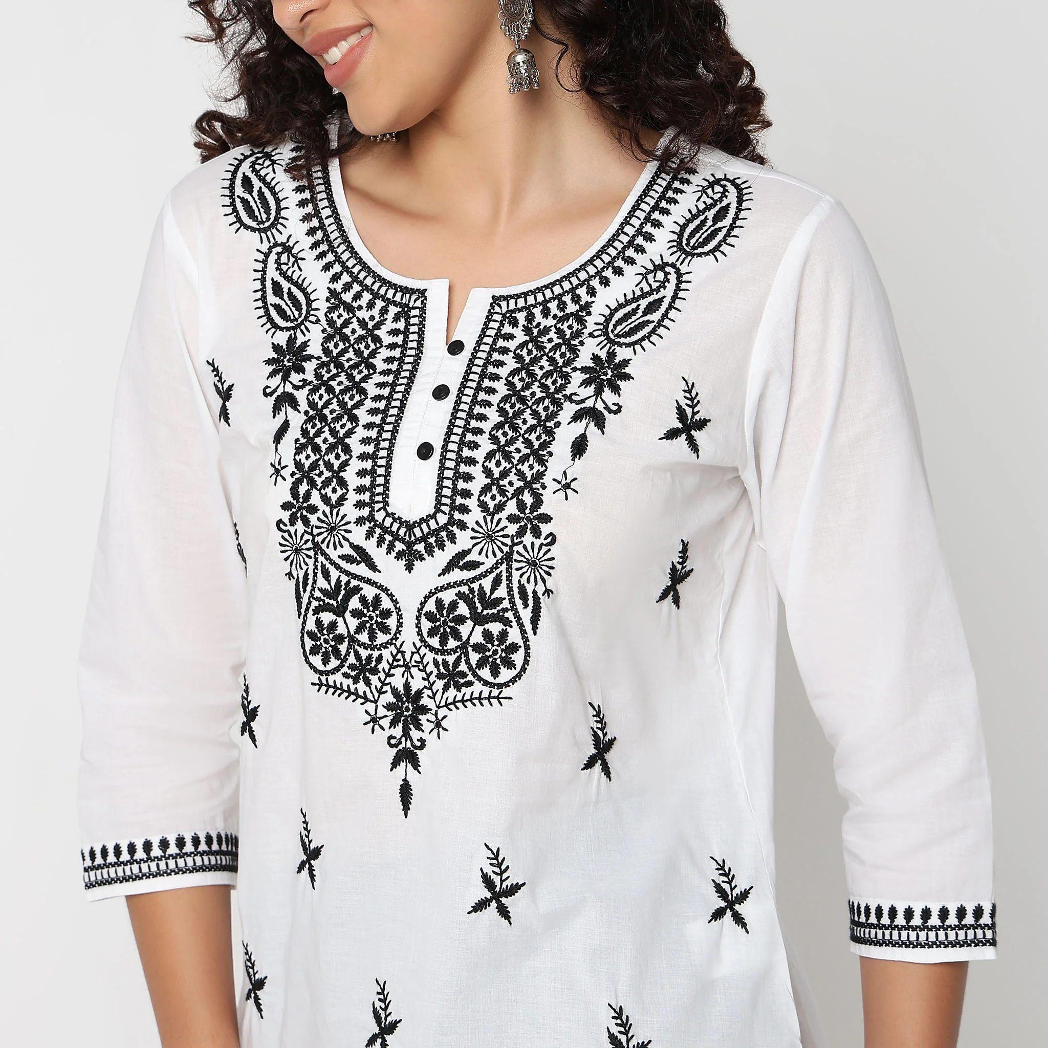Round Neck Embroidered Top - Image 4