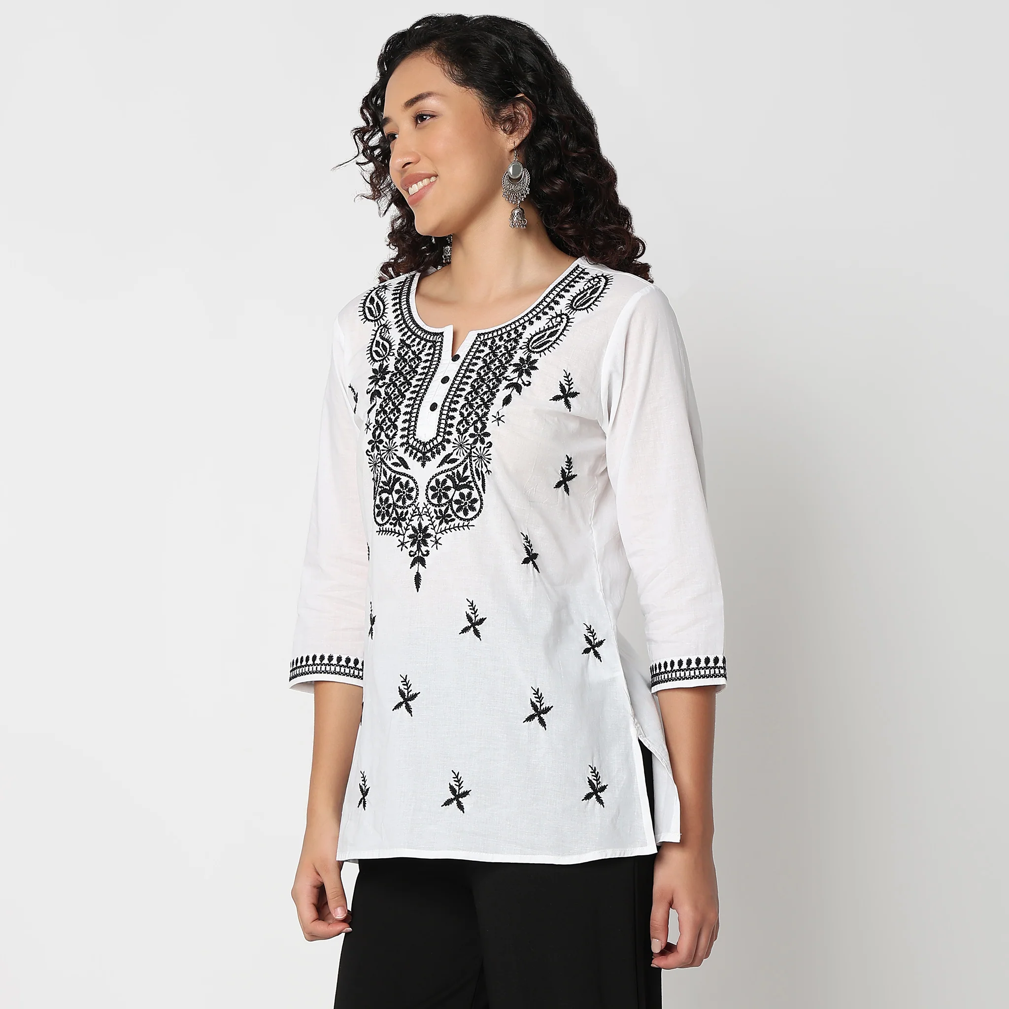 Round Neck Embroidered Top - Image 5