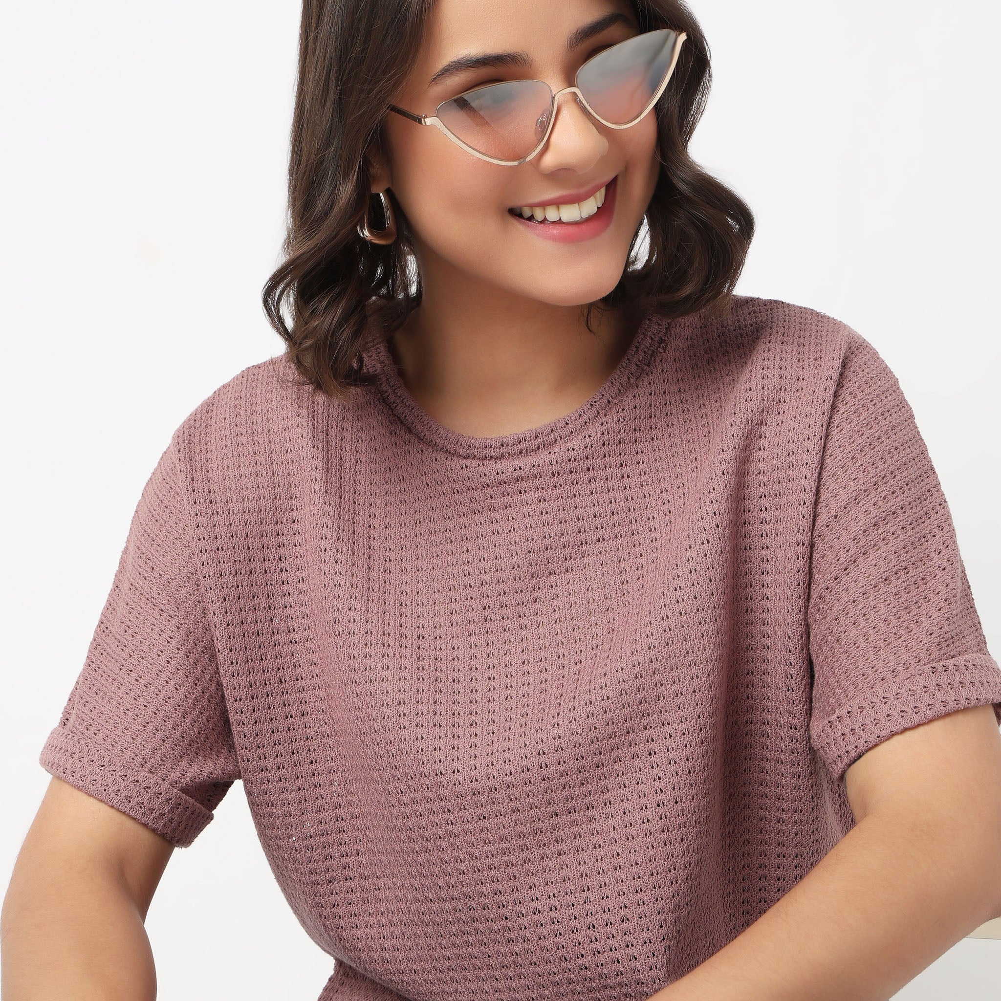 Round Neck Flat Knit Top - Image 4