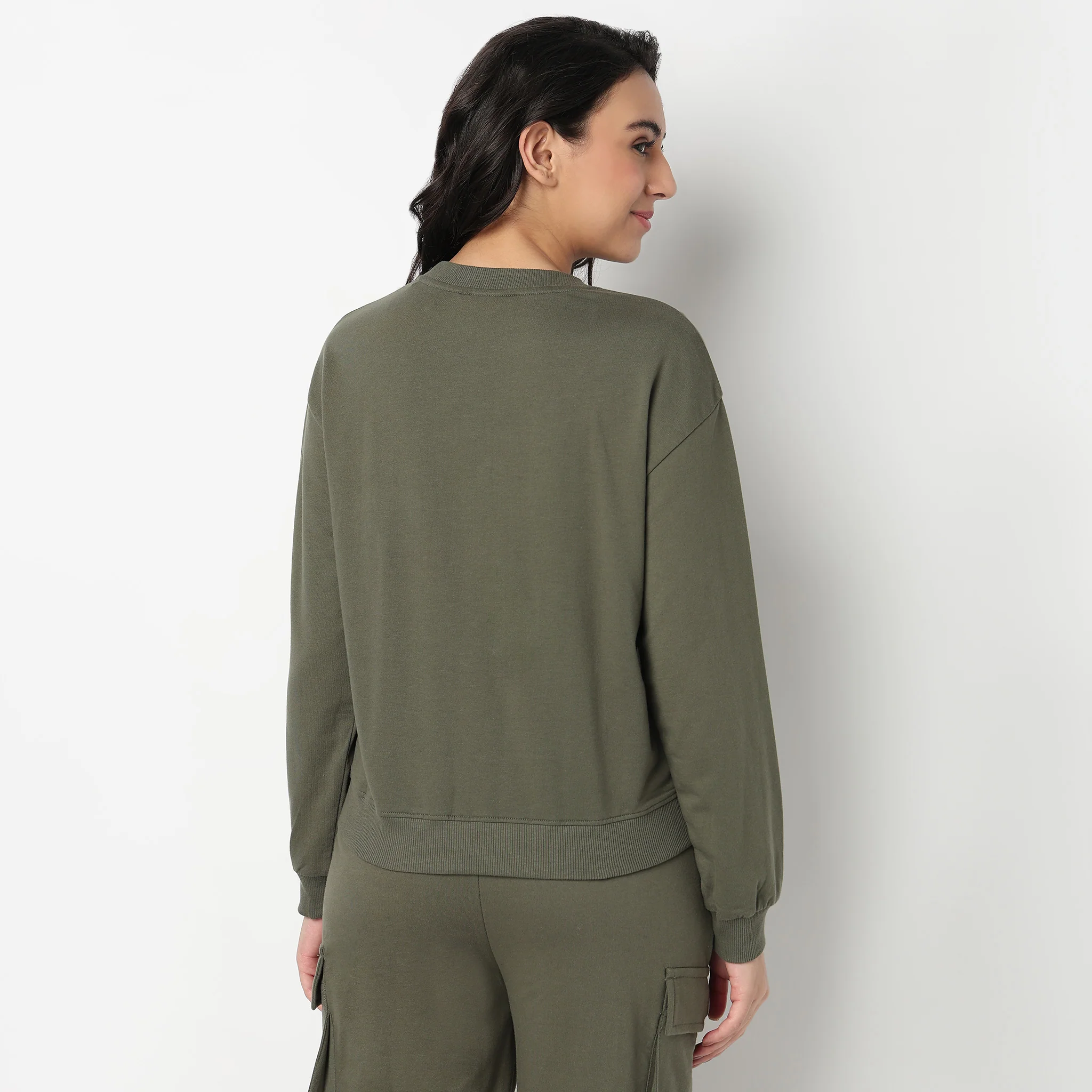 Round Neck Graphic Sweat Tee - Image 3