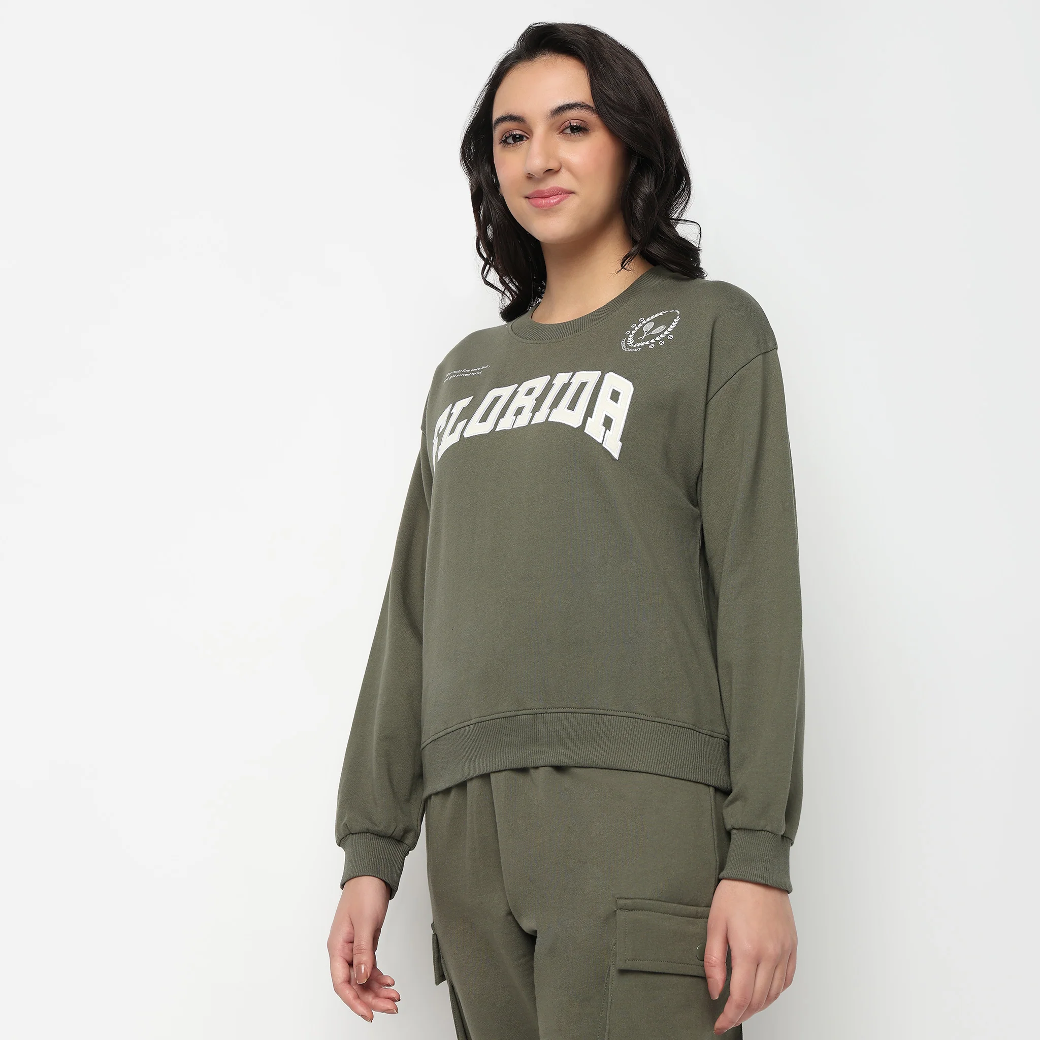 Round Neck Graphic Sweat Tee - Image 5