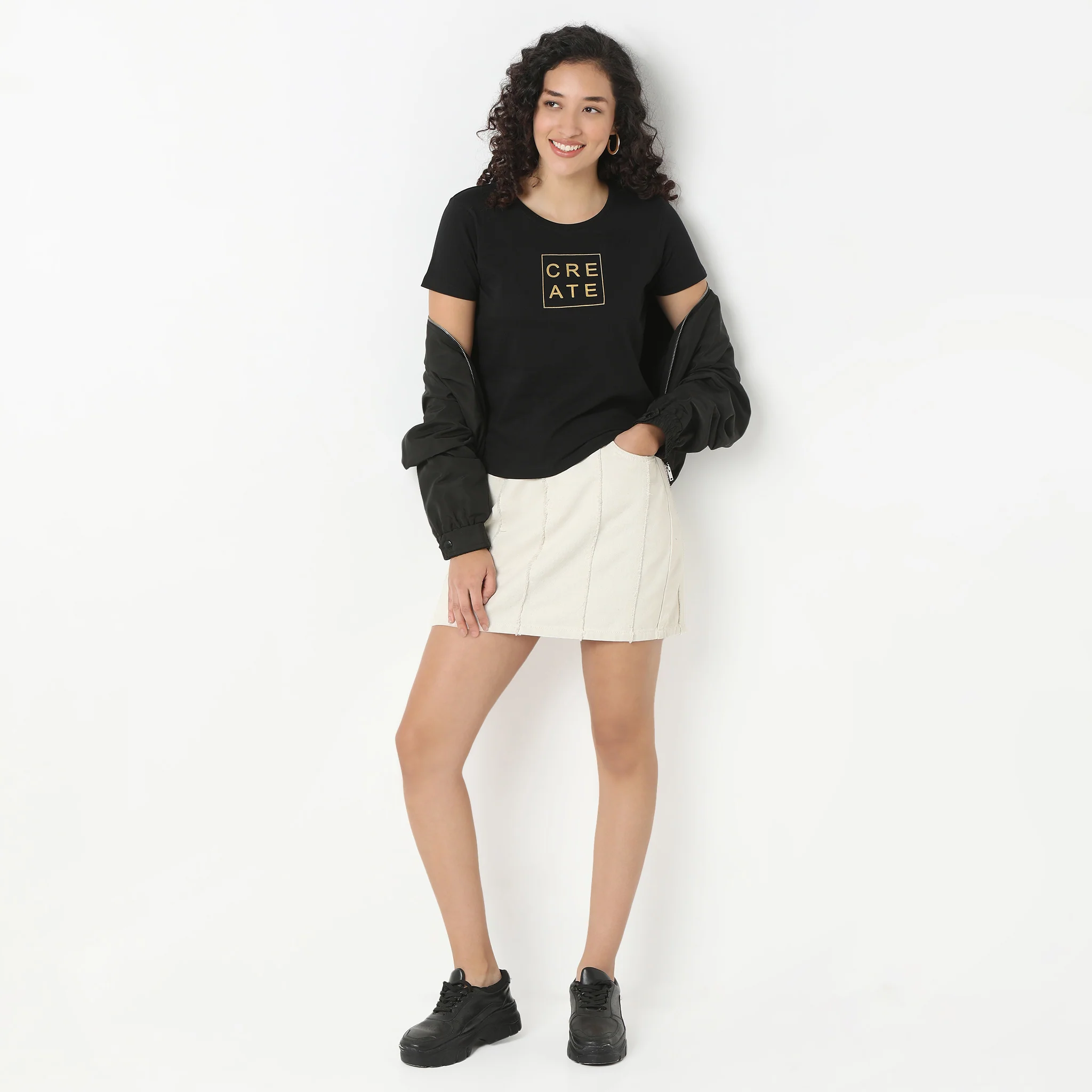 Round Neck Graphic T-Shirt
