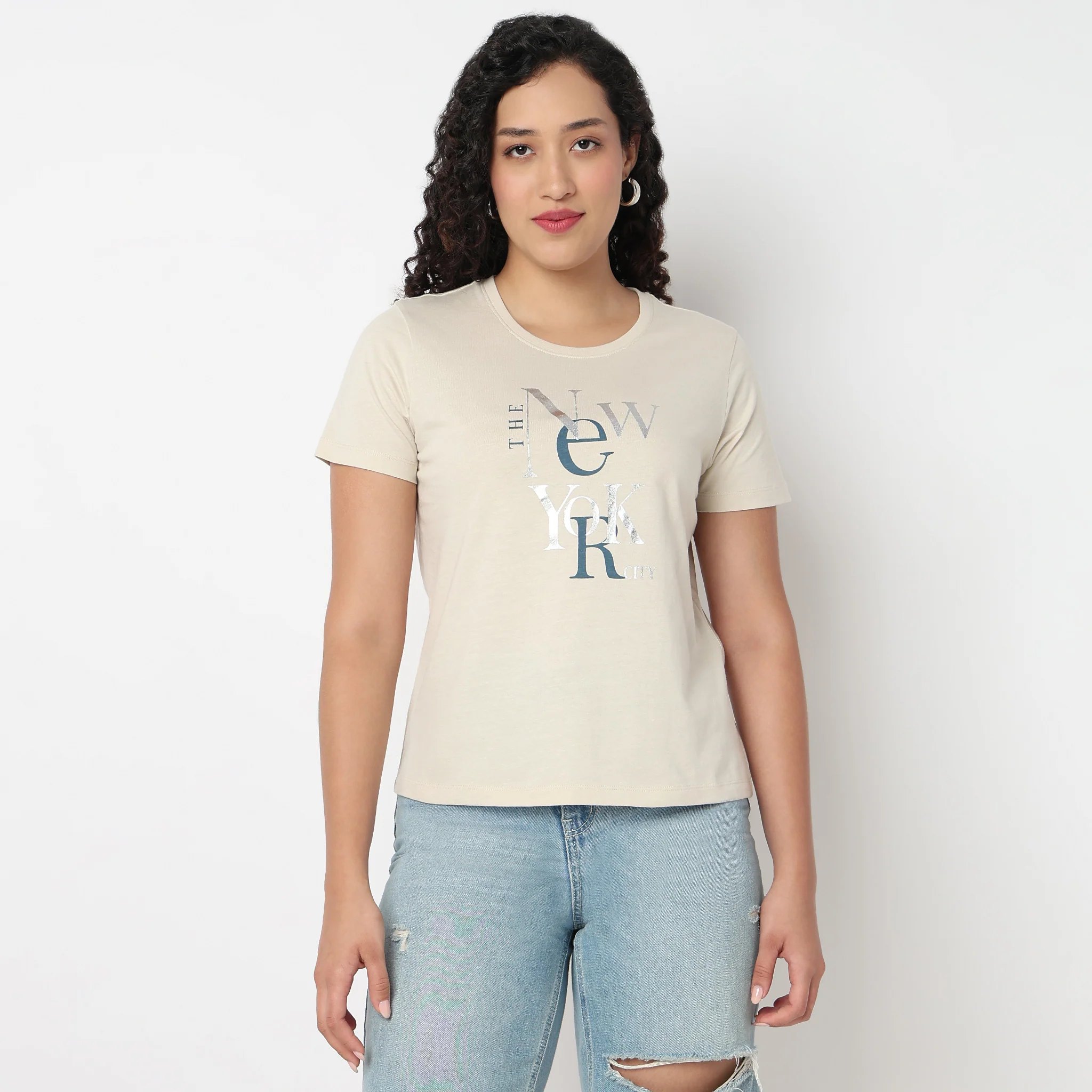 Round Neck Graphic Tees - Image 2
