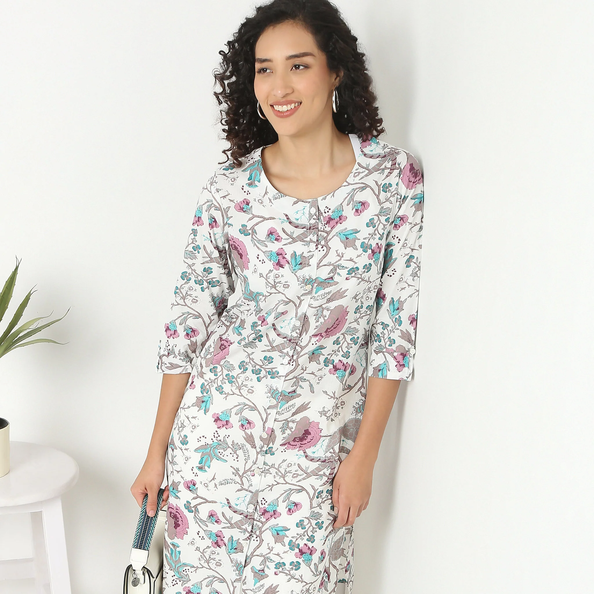 Round Neck With Full Placket Kurta