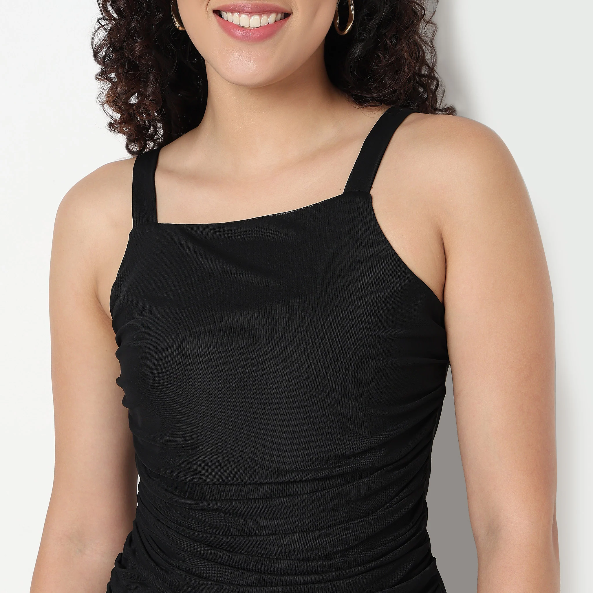 Ruffle Square Neck Longline Top - Image 4
