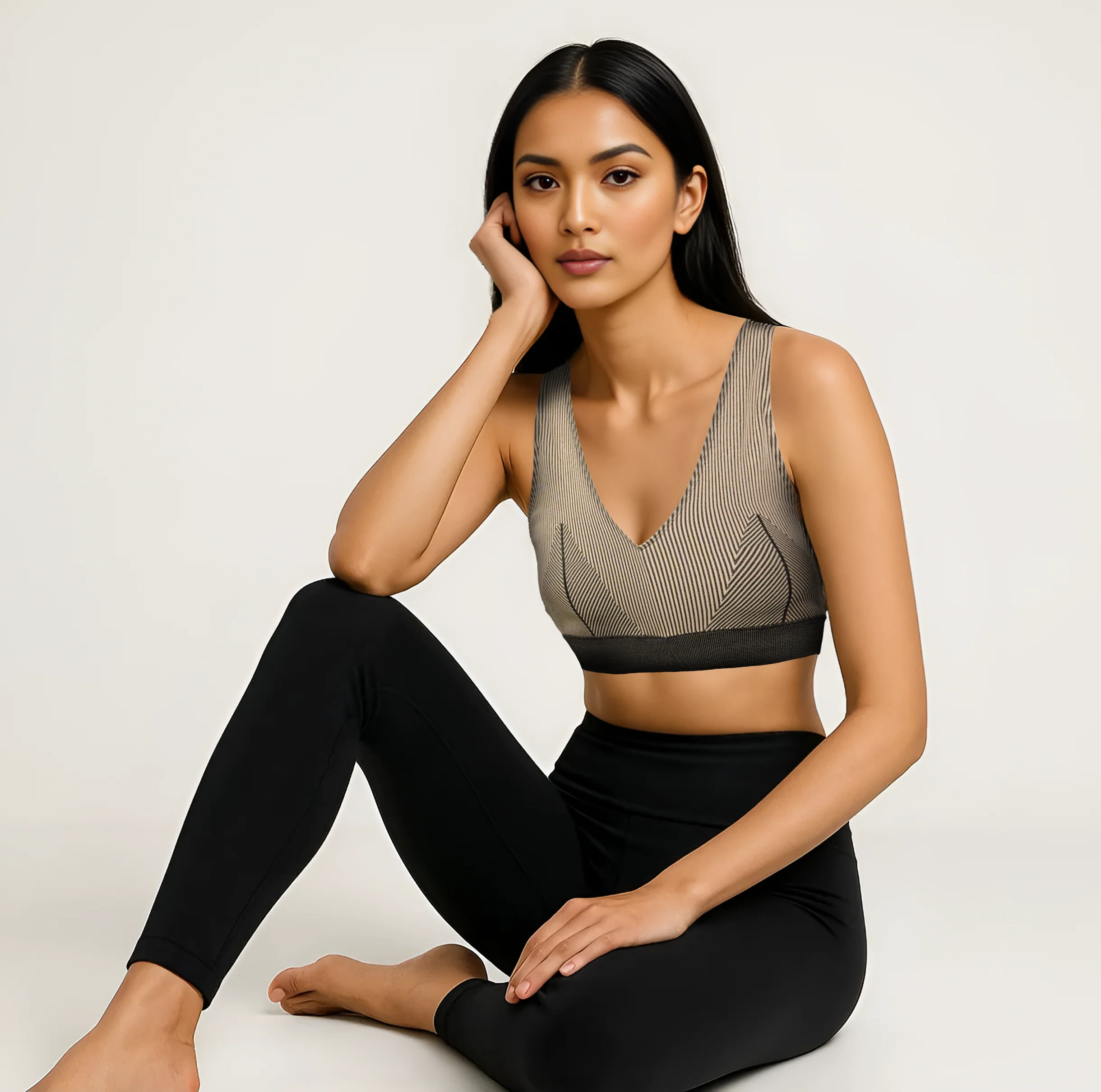 Seamless Beginner Cami With Plunge Neck Line Bra - Image 2
