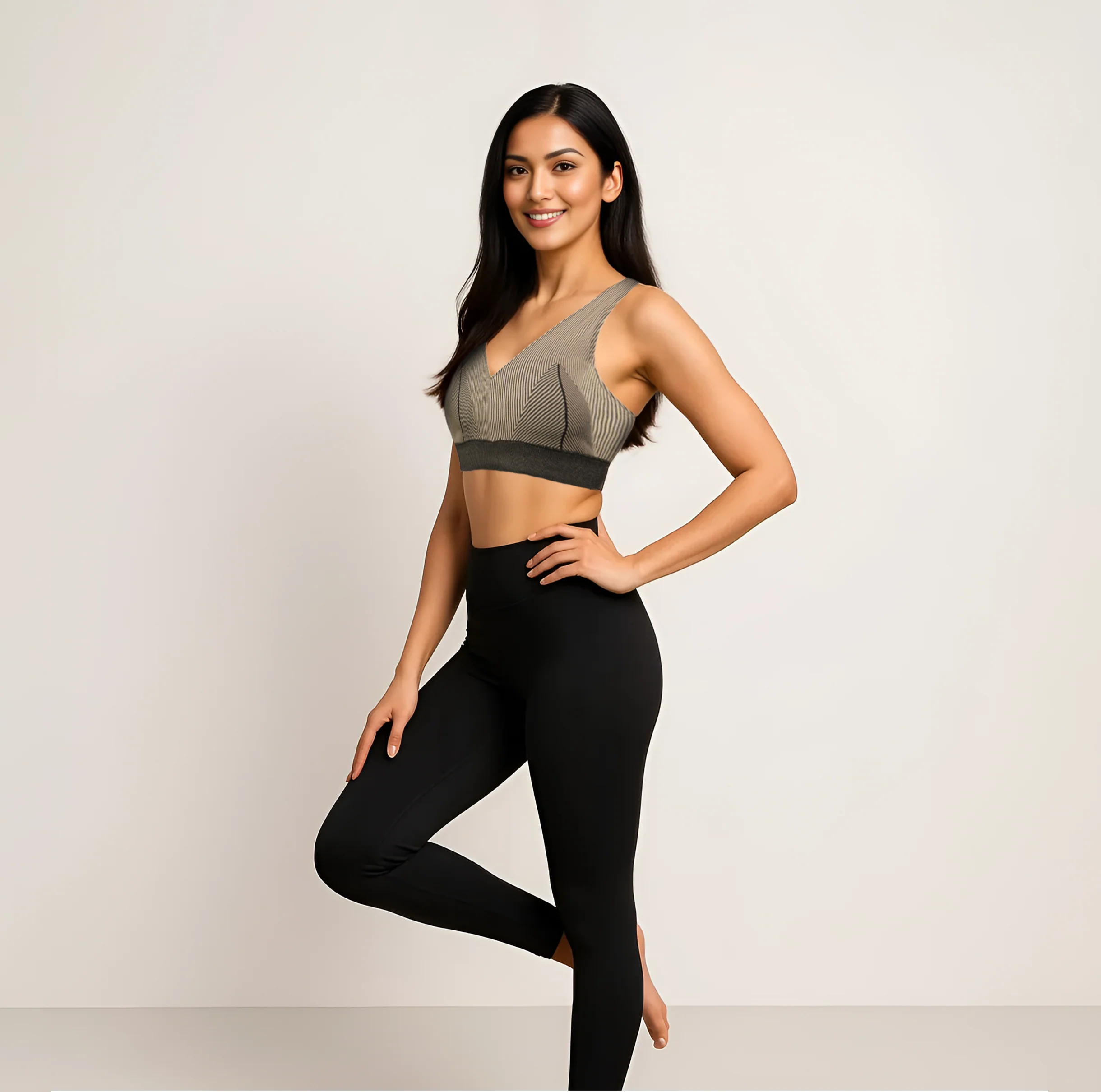 Seamless Beginner Cami With Plunge Neck Line Bra - Image 4
