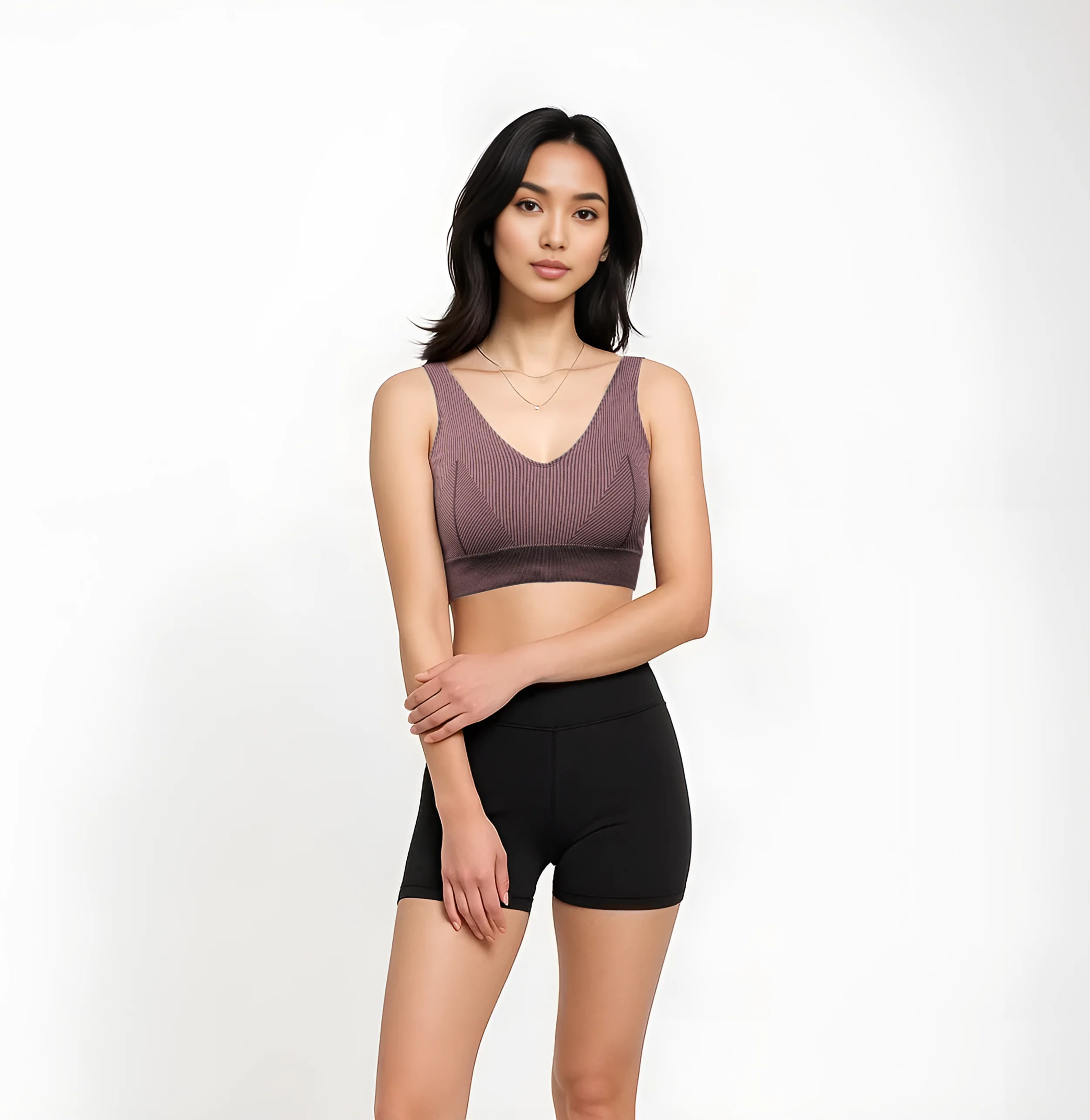 Seamless Beginner Cami With Plunge Neck Line Bra - Image 8