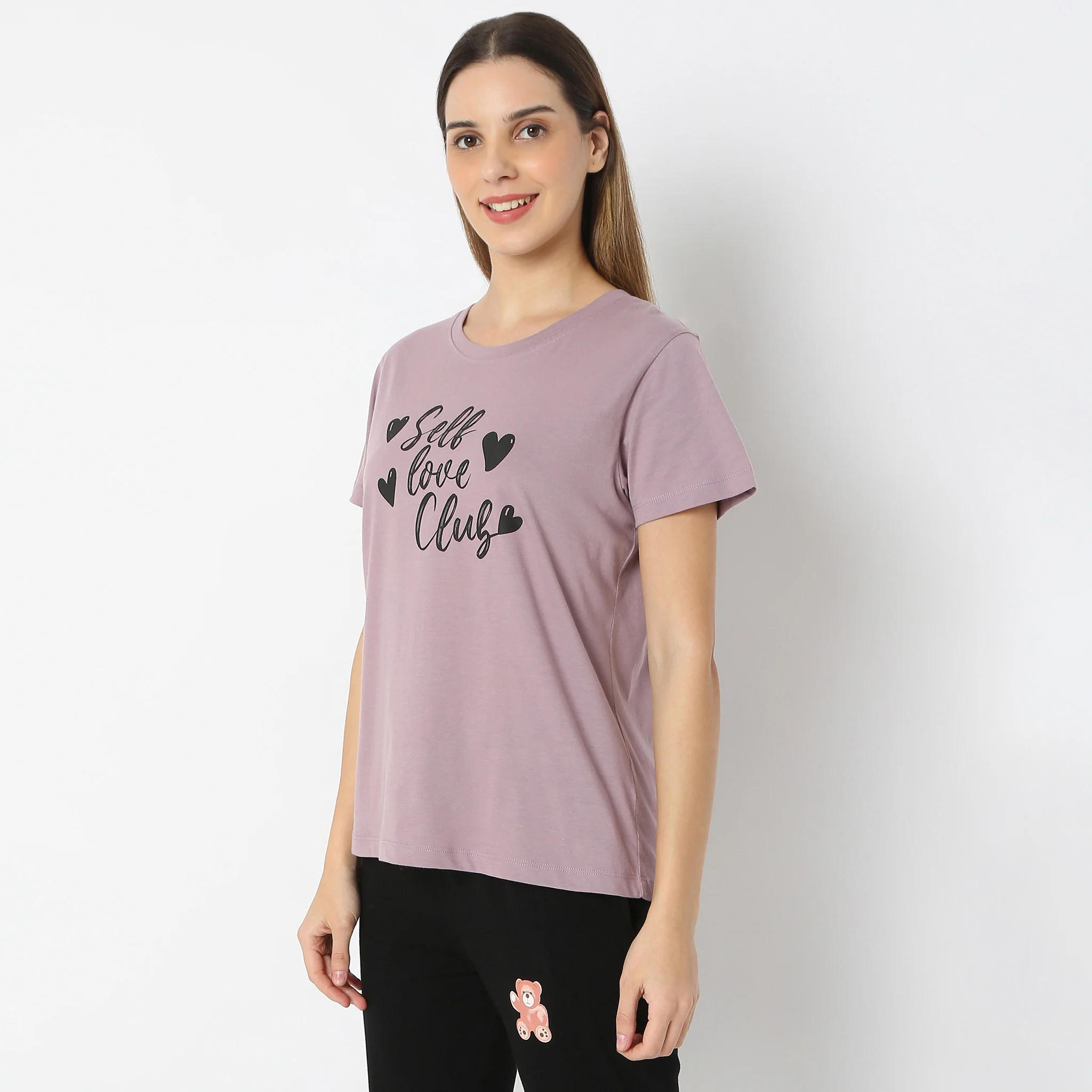 Self-Love Text Print Lounge T-Shirt - Image 5