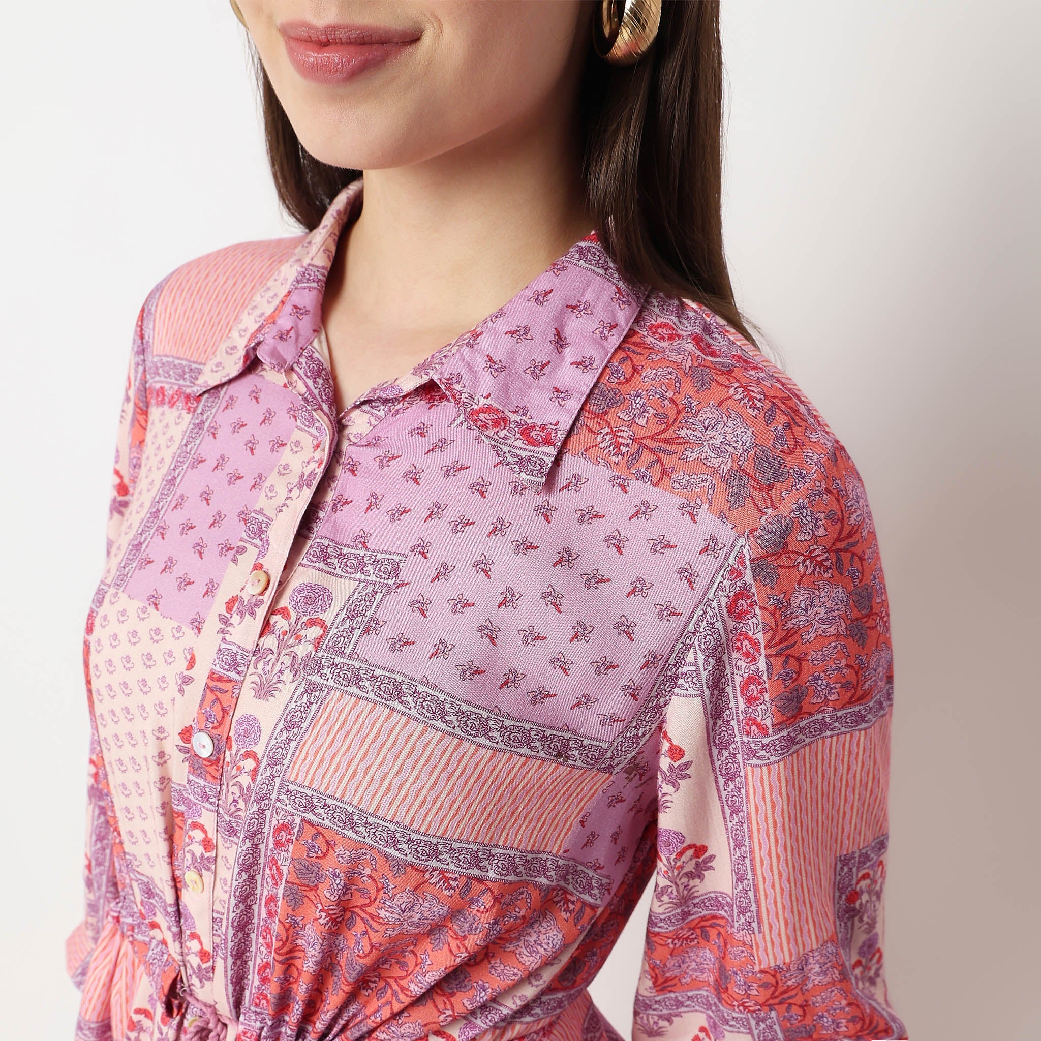 Shirt With Waist Tie Up Through Tunnel - Image 4