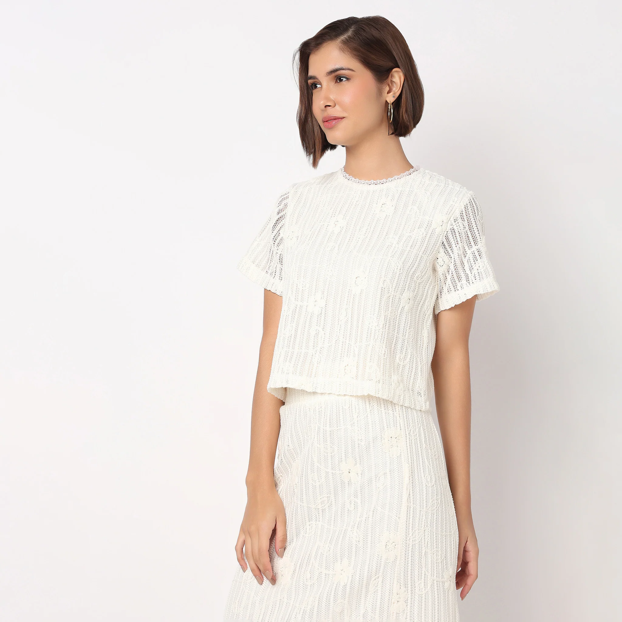 Short Sleeve Lace Top - Image 5