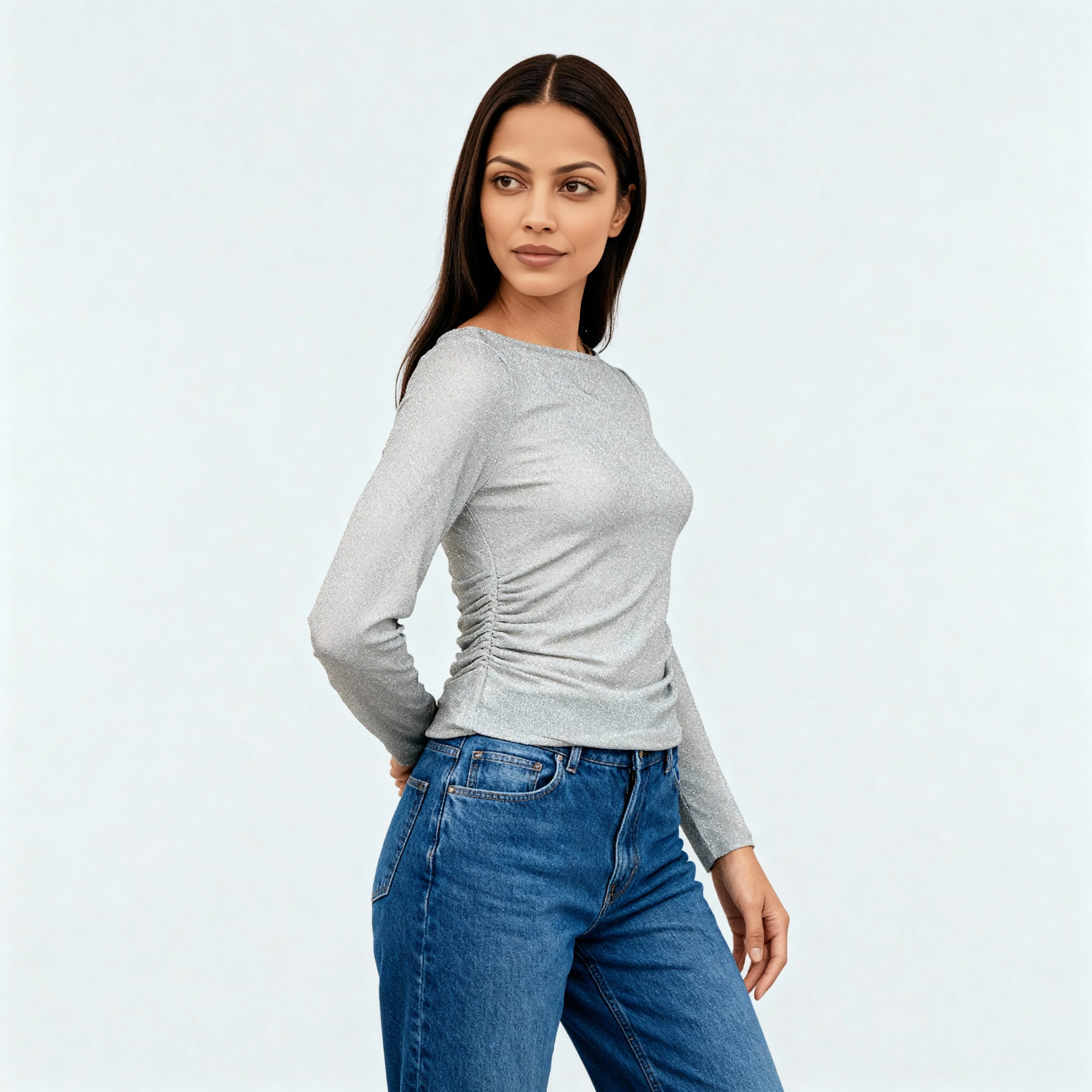Side Ruched Fitted Betty Top - Image 5