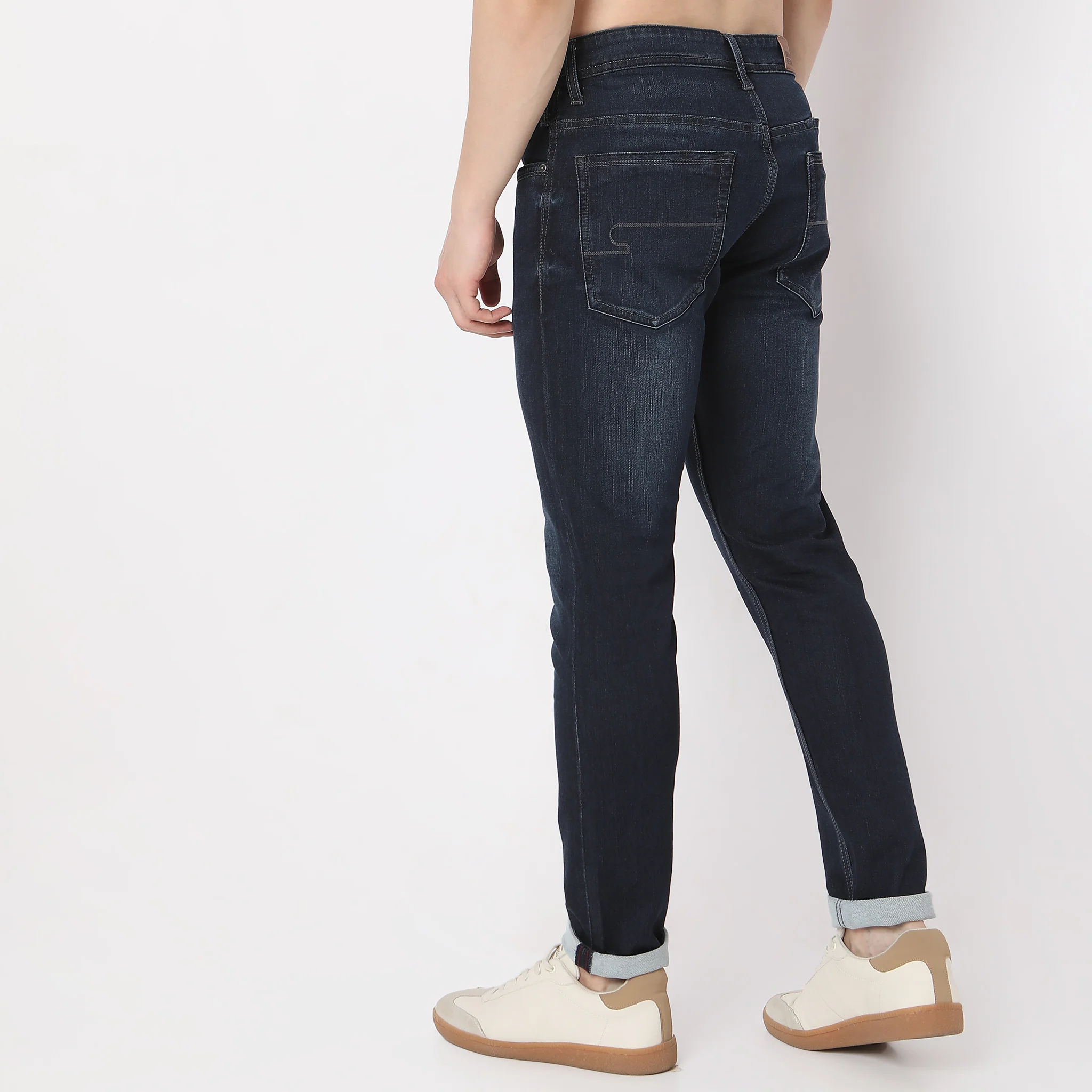 Skinny Comfort 3D Whiskers Full Length Jeans - Image 3