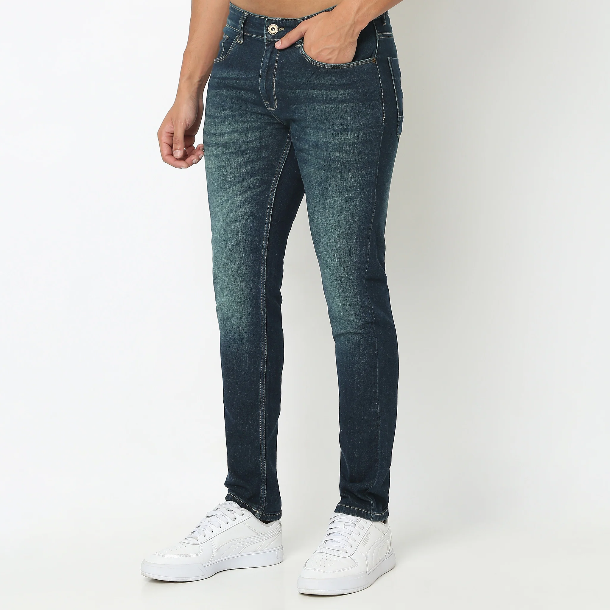 Union of Denim® Origin Series Strtech Authentic Indigo Classic Stone Wash Comfort Skinny Crop Fit - Image 10