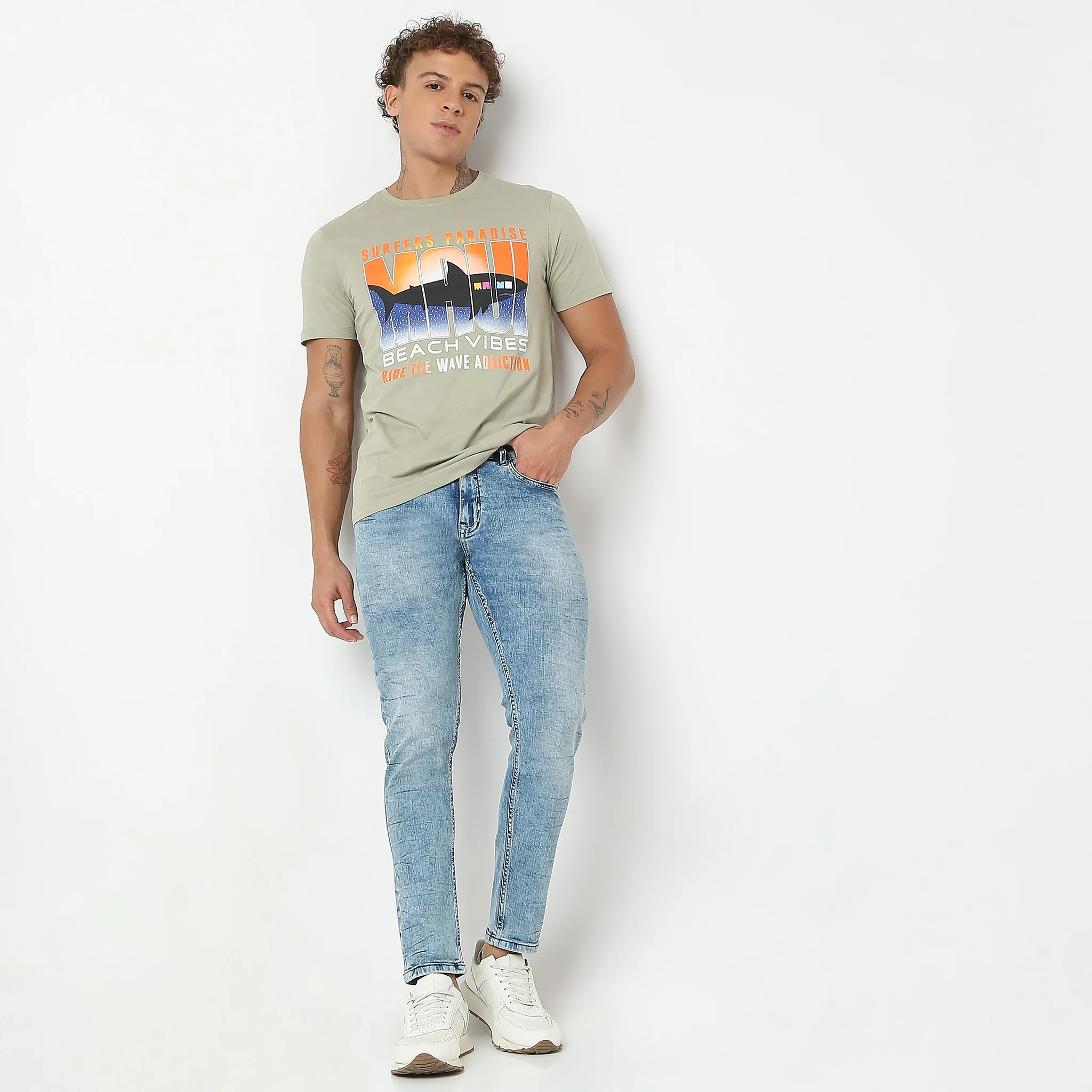 Union of DenimĀ® - Adv XXII Stone Blue Wash Authentic Denim With E-fastĀ® Stretch - Skinny Comfort Fit Jeans