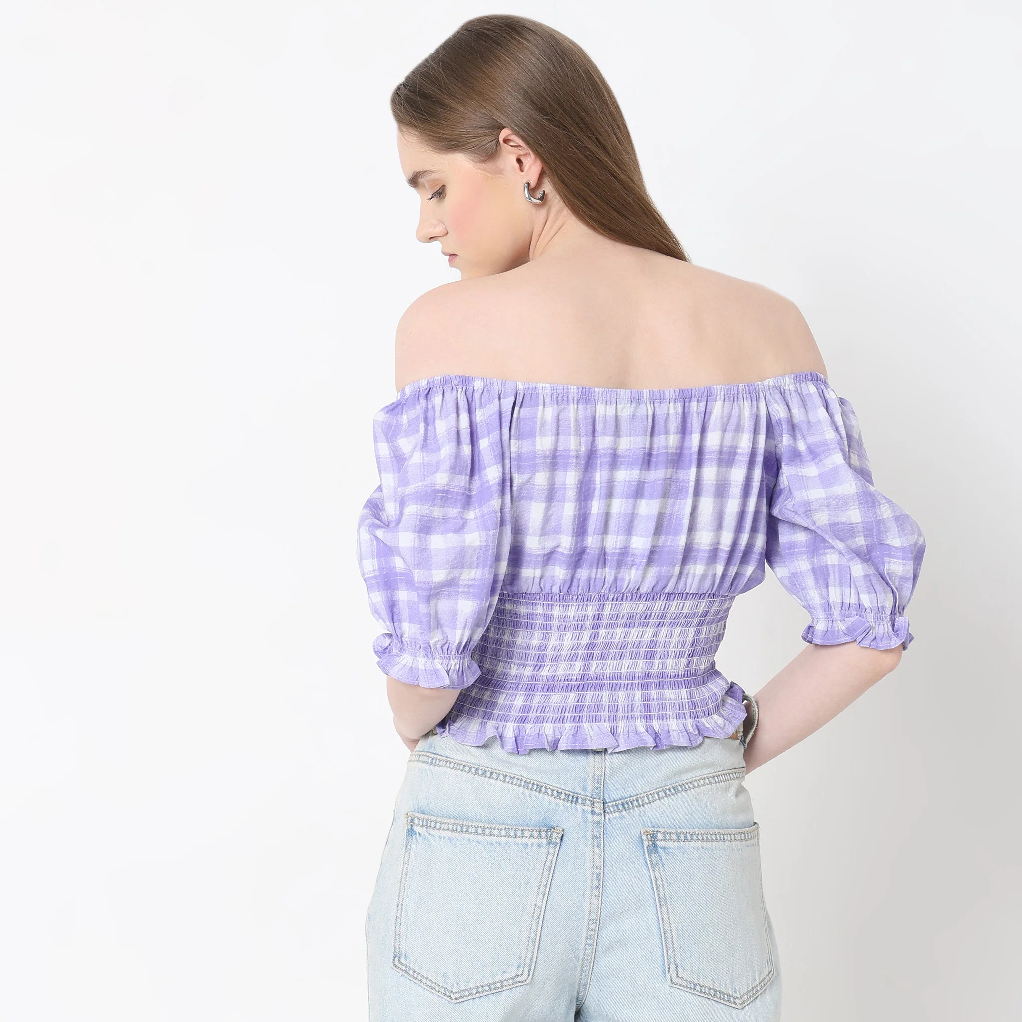 Skinny Fit Checkered Top - Image 3