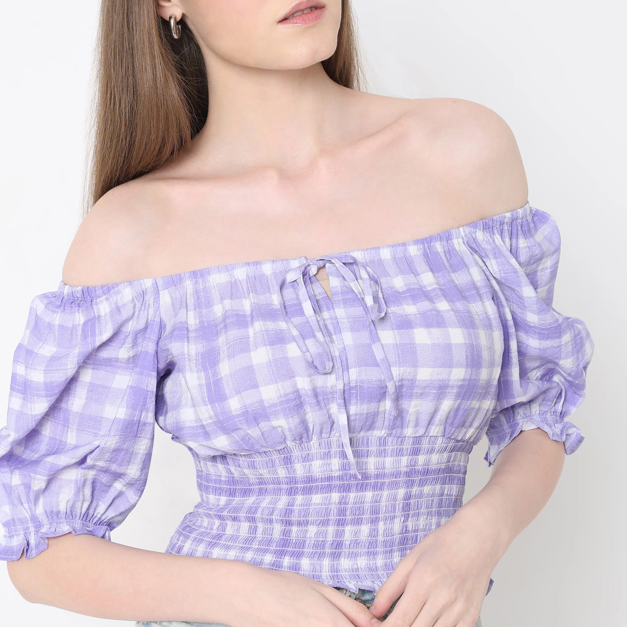 Skinny Fit Checkered Top - Image 4