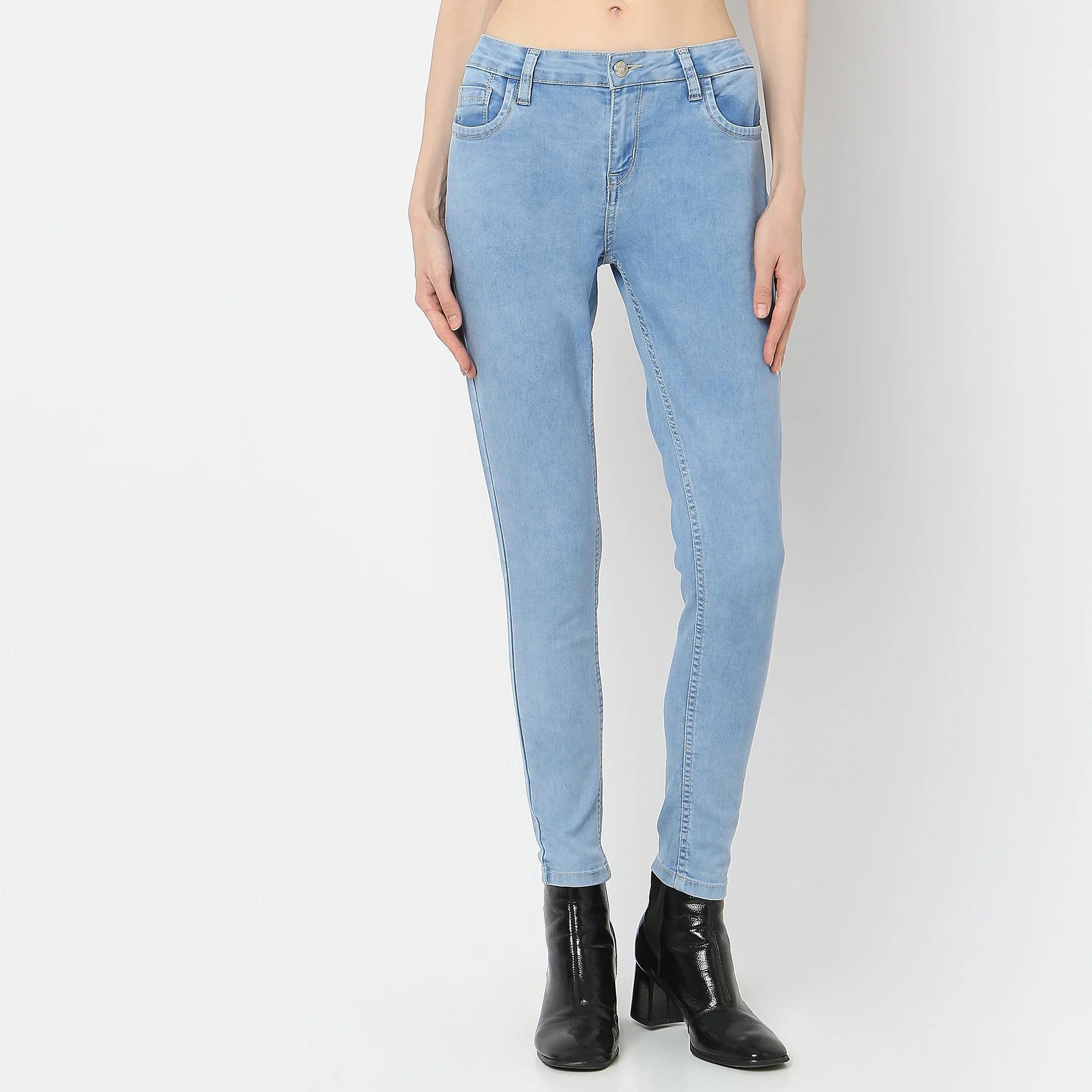 Skinny Fit Full Length Jeans - Image 2