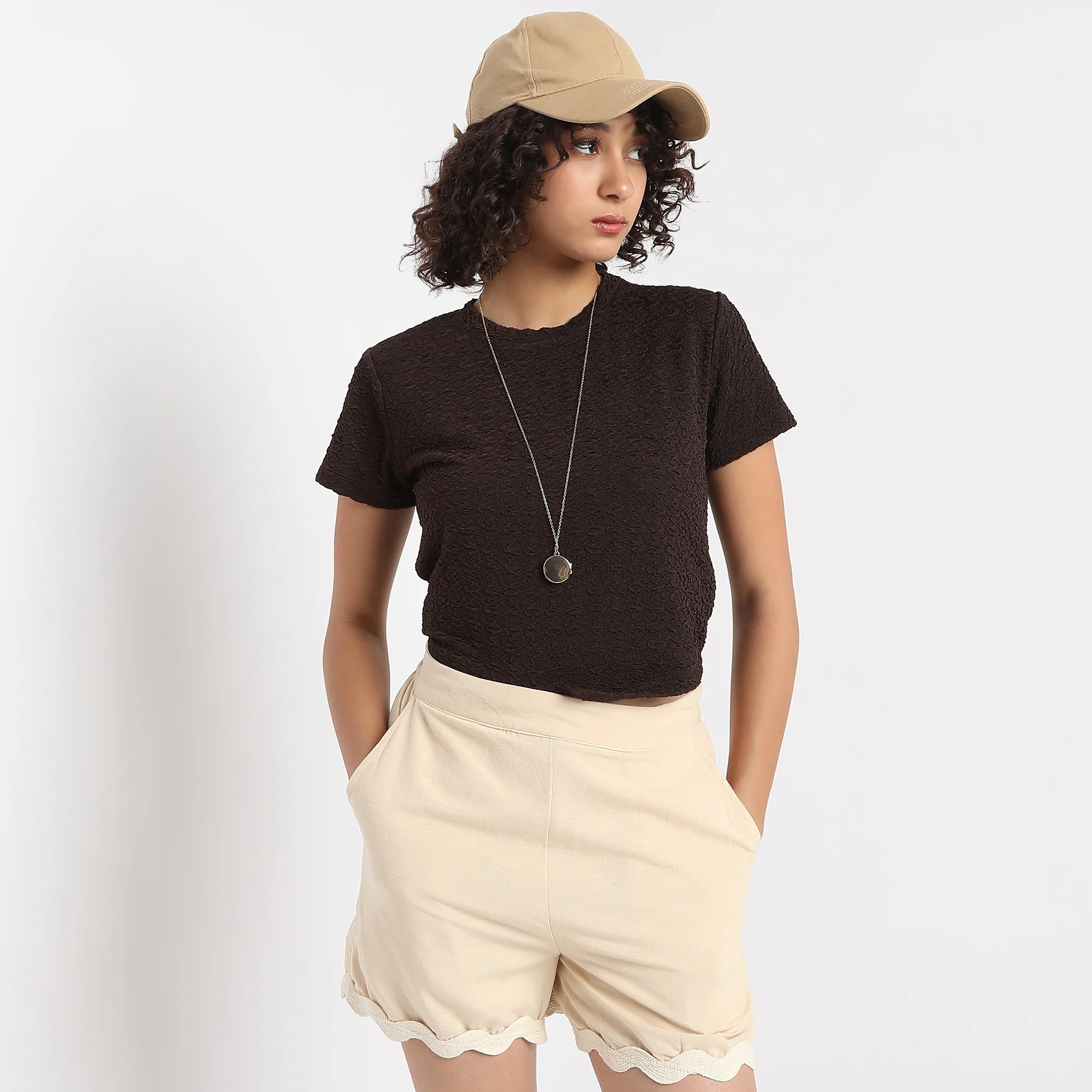 Structure Crew Neck Crop Top - Image 2