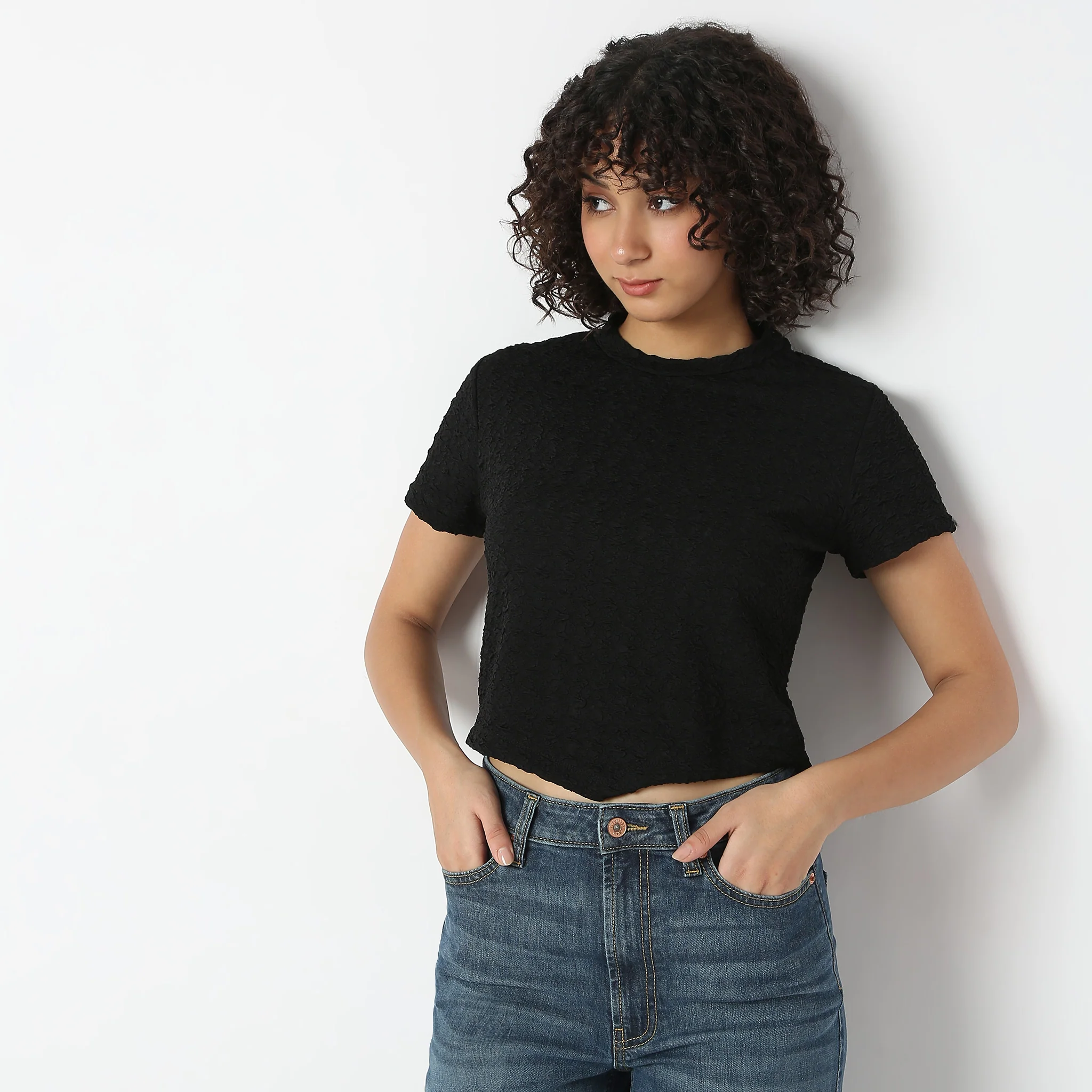 Structure Crew Neck Crop Top - Image 7