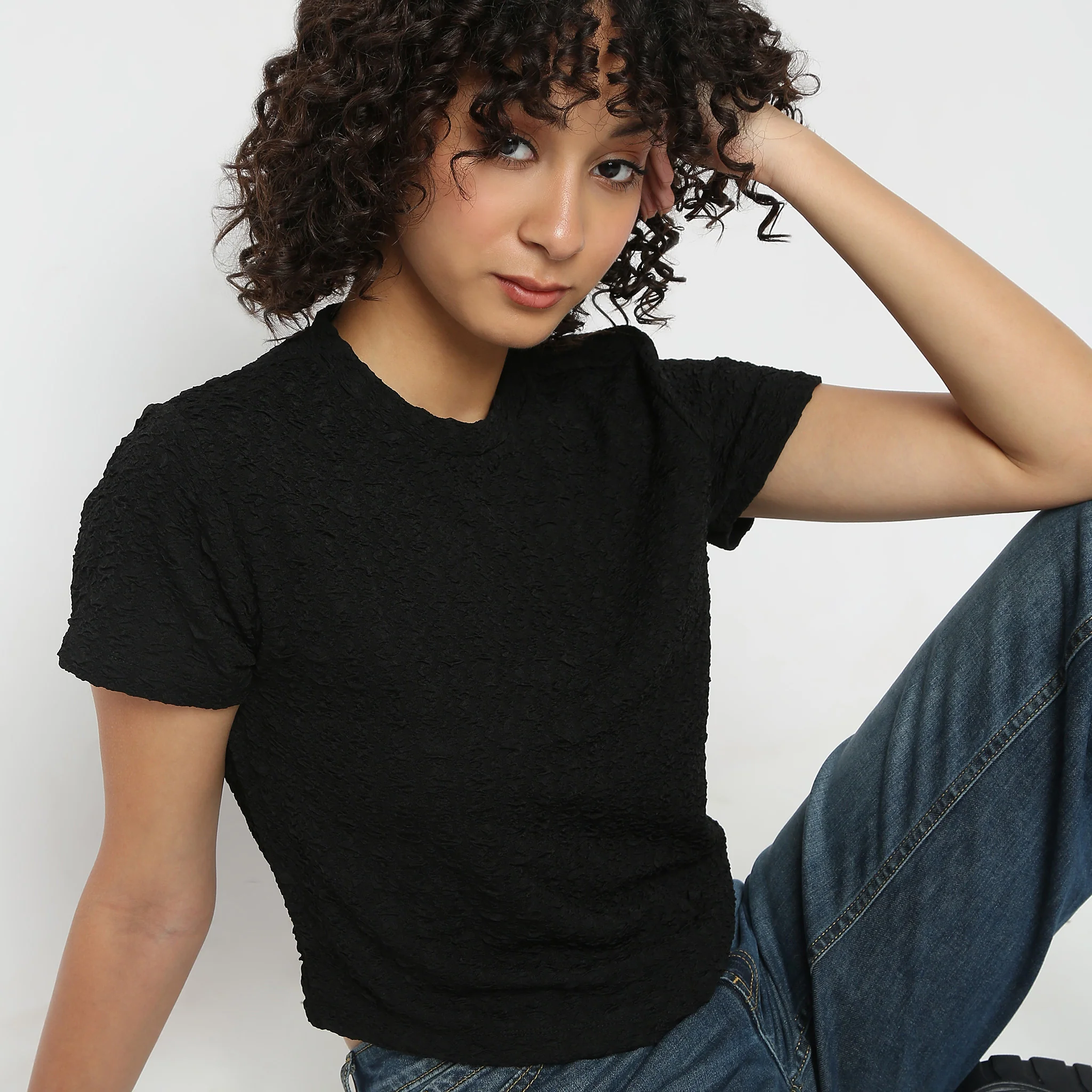 Structure Crew Neck Crop Top - Image 9