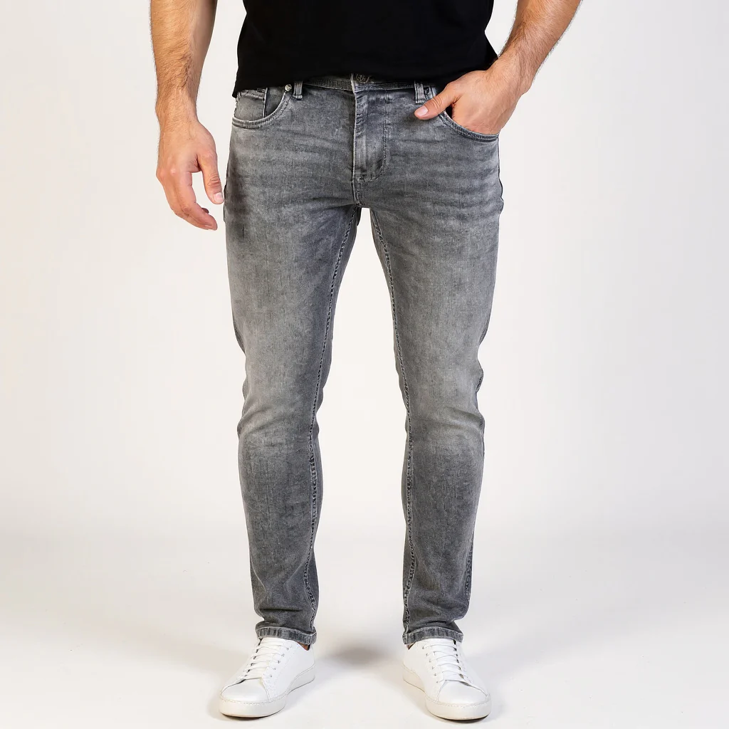Skinny Fit Stone Wash Fashion Jeans - Image 2