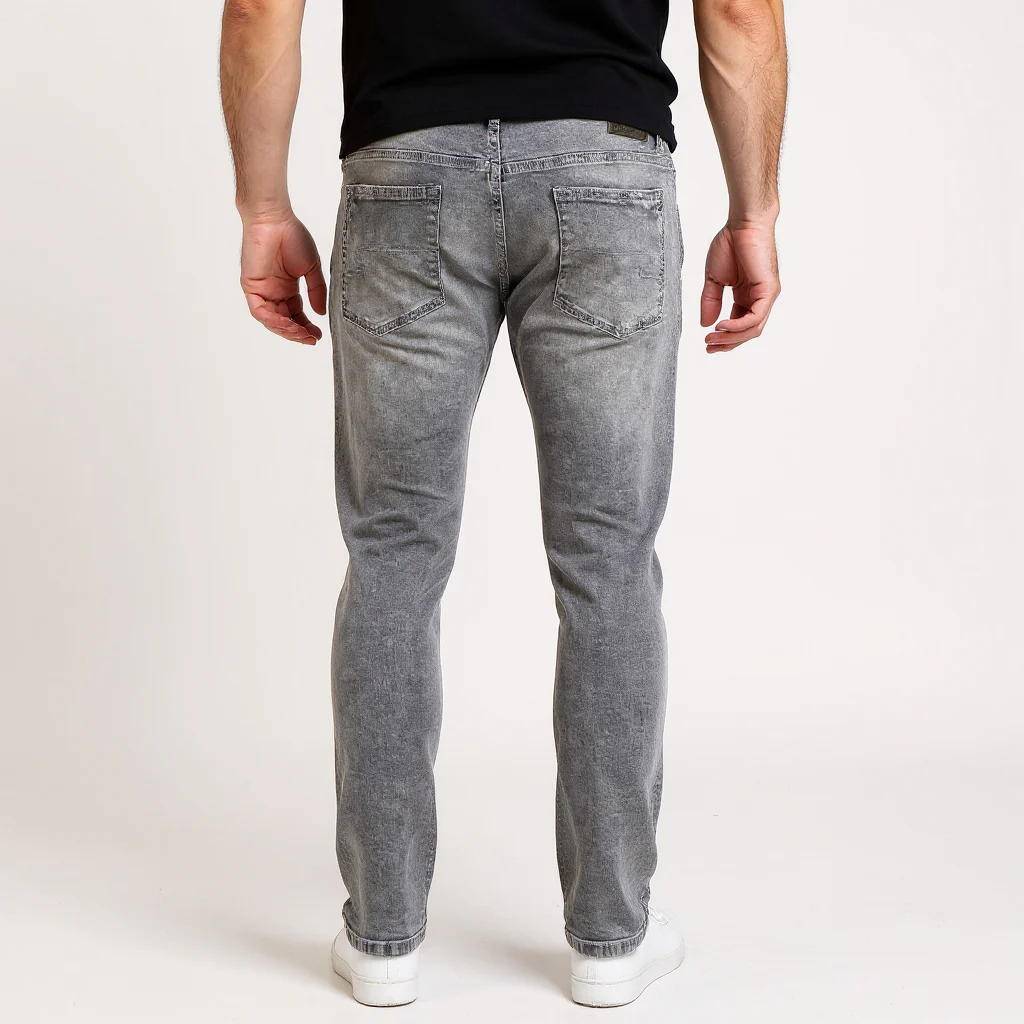 Skinny Fit Stone Wash Fashion Jeans - Image 3