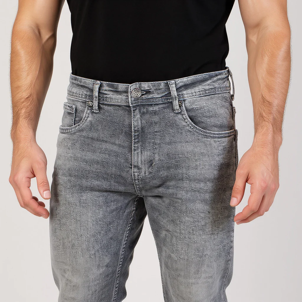 Skinny Fit Stone Wash Fashion Jeans - Image 4